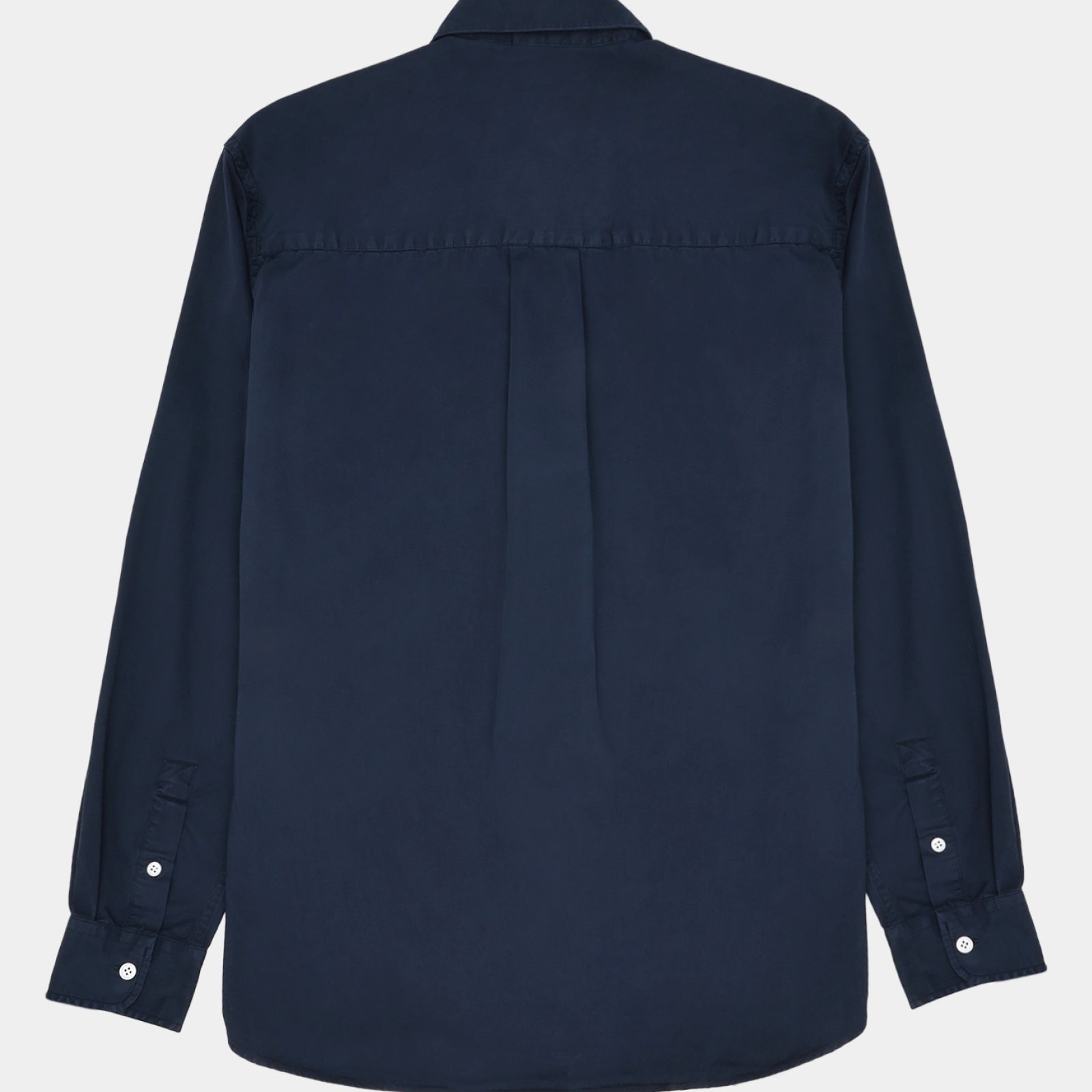 GARMENT PROJECT MAN Relaxed LS Button Down Shirt - Navy Garment Dyed Shirt 500 Navy