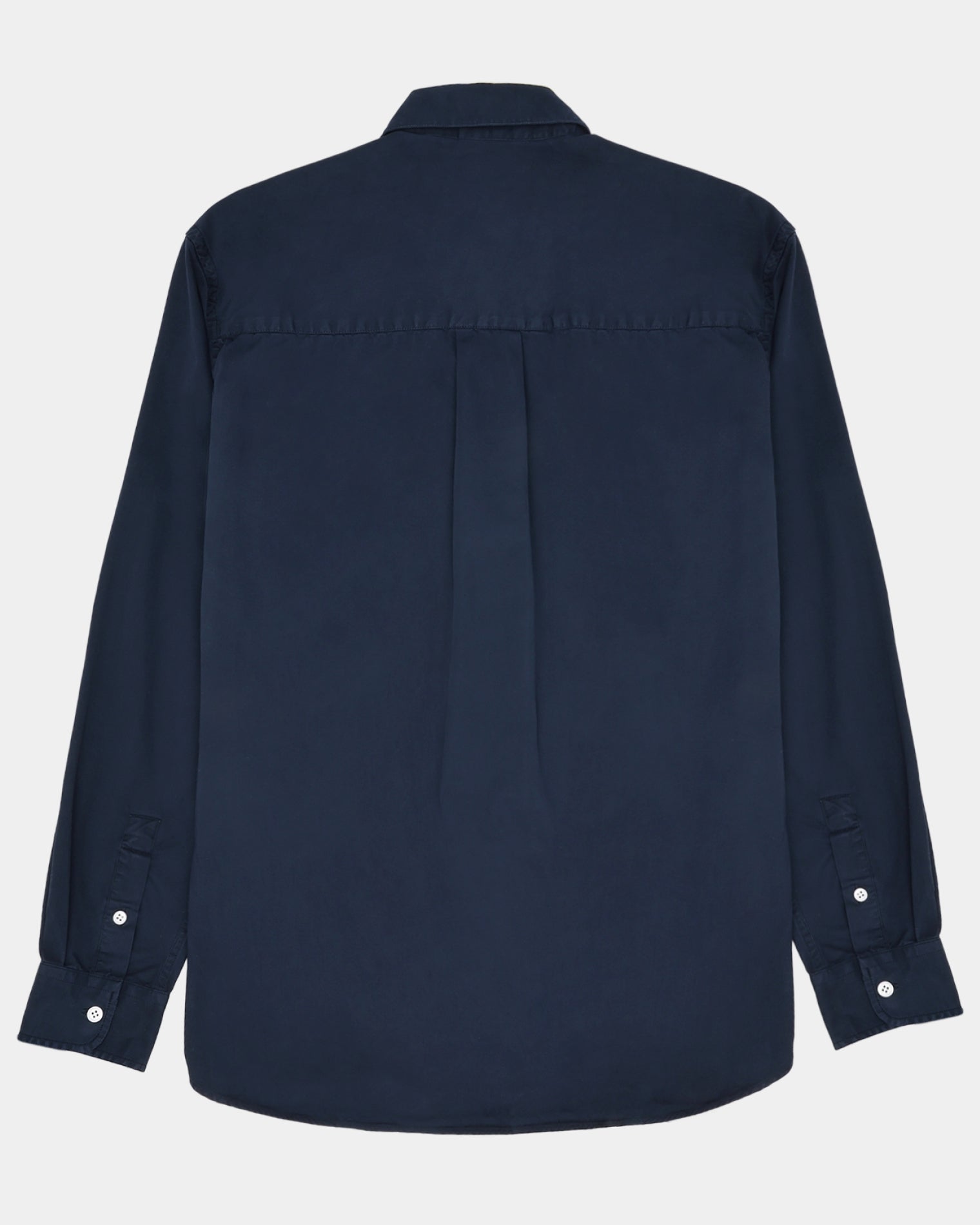 GARMENT PROJECT MAN Relaxed LS Button Down Shirt - Navy Garment Dyed Shirt 500 Navy