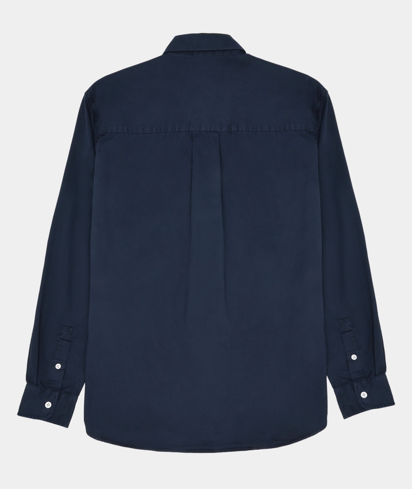 GARMENT PROJECT MAN Relaxed LS Button Down Shirt - Navy Garment Dyed Shirt 500 Navy