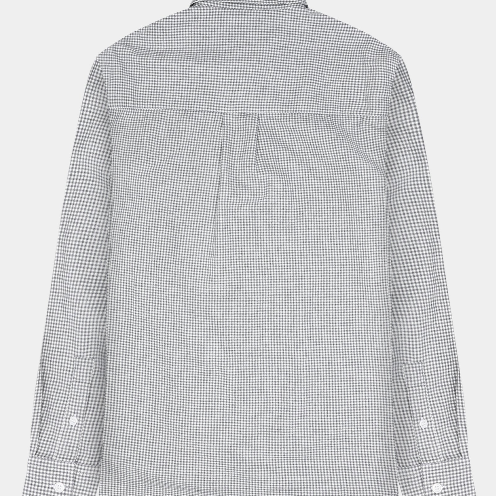 GARMENT PROJECT MAN Relaxed LS Shirt - Flannel Small Grey Check Shirt 402 Small Grey Check