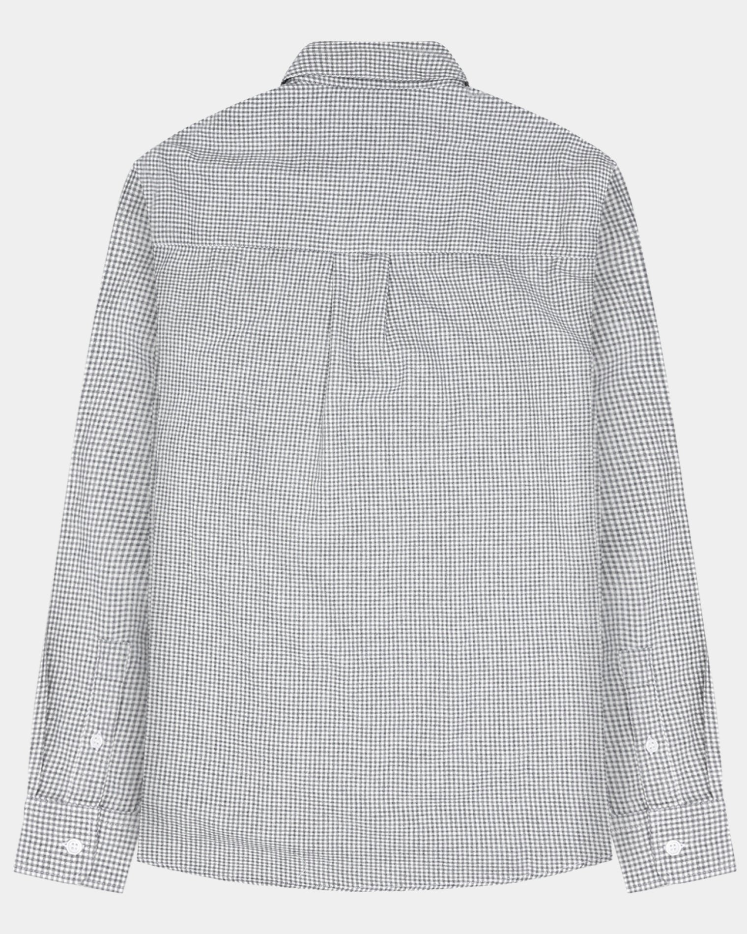 GARMENT PROJECT MAN Relaxed LS Shirt - Flannel Small Grey Check Shirt 402 Small Grey Check