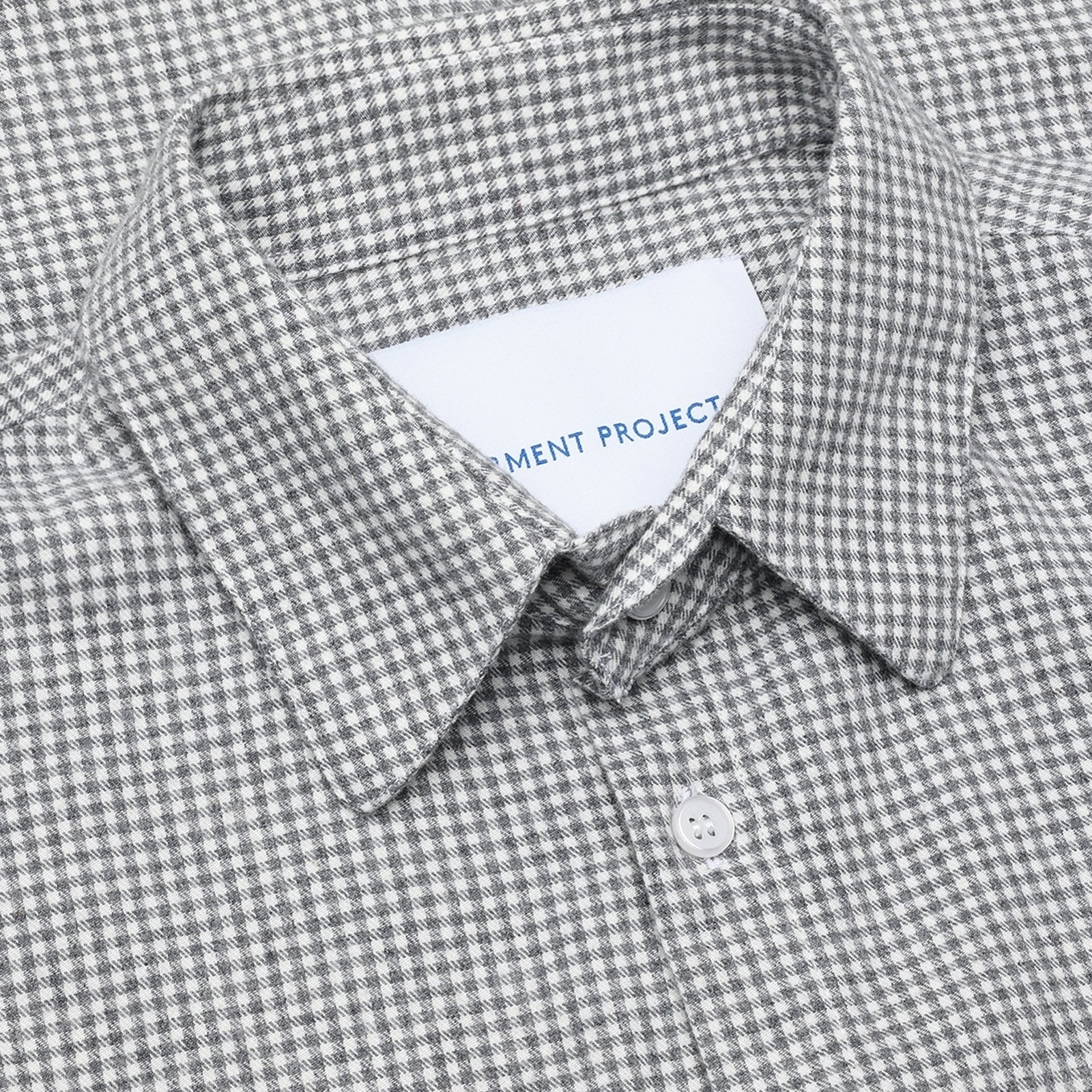 GARMENT PROJECT MAN Relaxed LS Shirt - Flannel Small Grey Check Shirt 402 Small Grey Check
