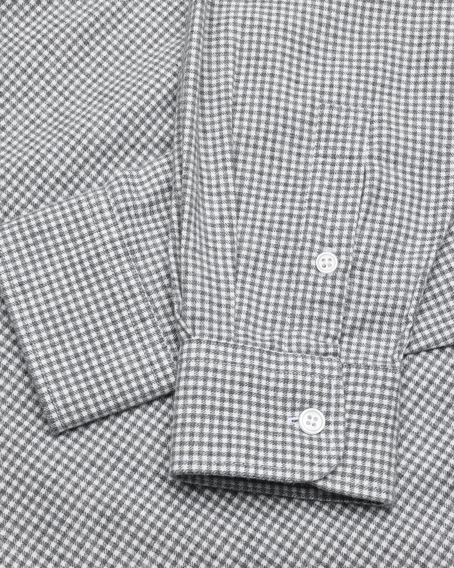 GARMENT PROJECT MAN Relaxed LS Shirt - Flannel Small Grey Check Shirt 402 Small Grey Check