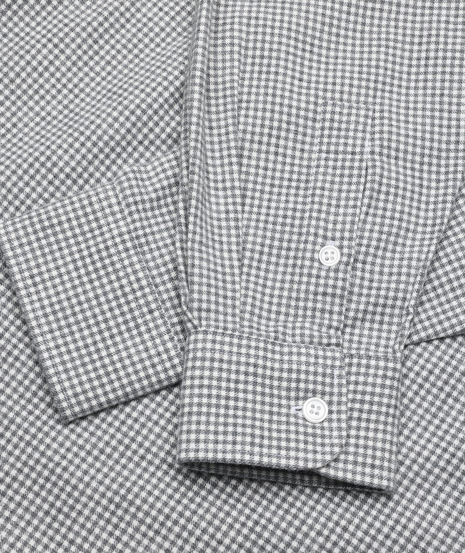 GARMENT PROJECT MAN Relaxed LS Shirt - Flannel Small Grey Check Shirt 402 Small Grey Check
