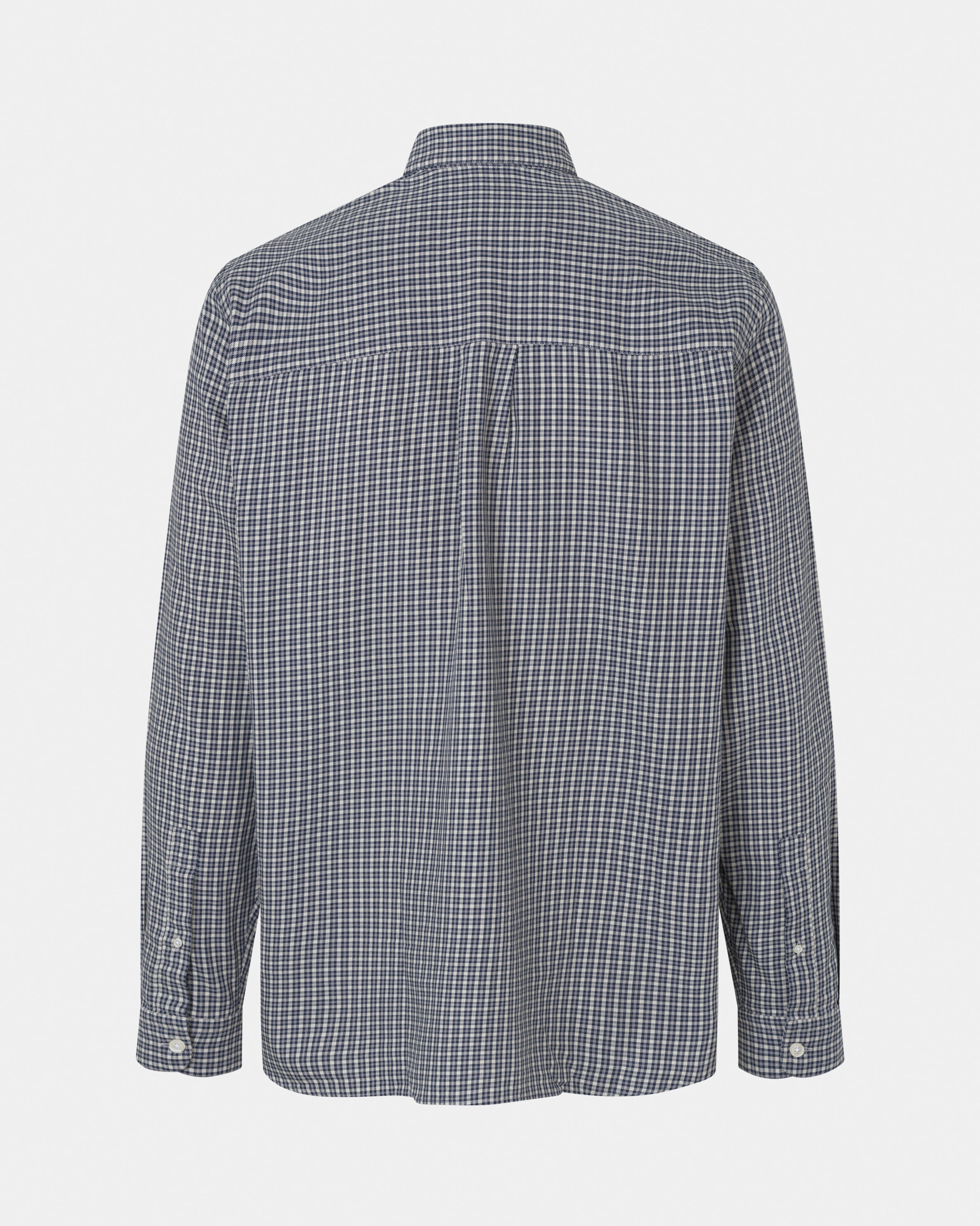 GARMENT PROJECT MAN Relaxed LS Shirt - Navy Check Shirt 500 Navy