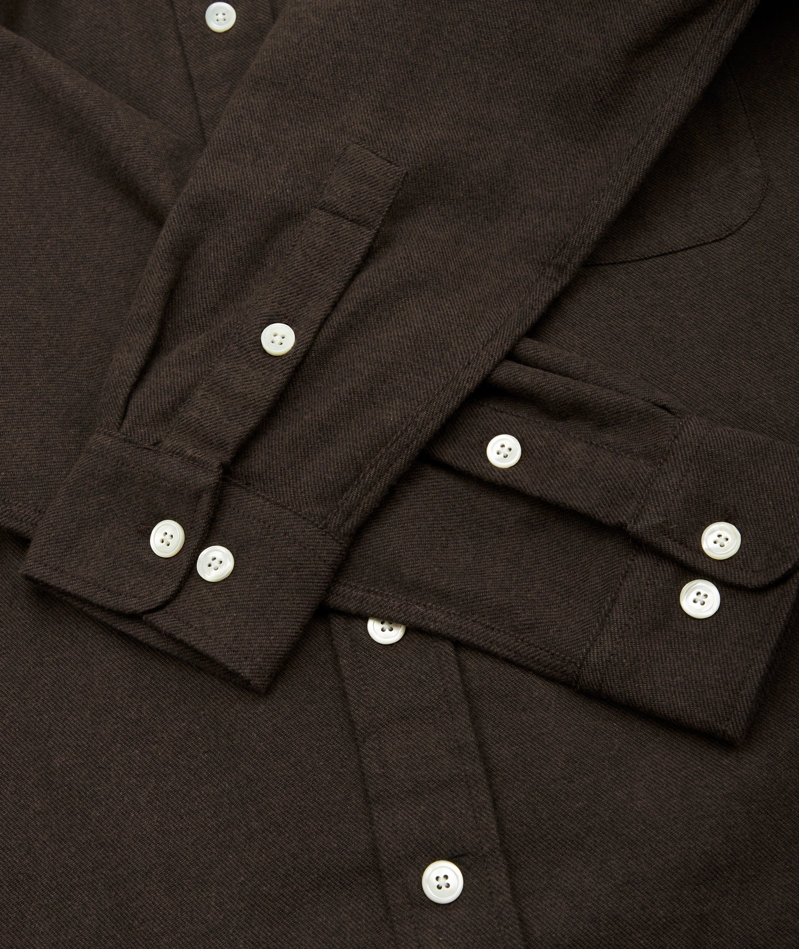GARMENT PROJECT MAN Relaxed Long Sleeved Shirt - Dark Brown Shirt 800 Brown