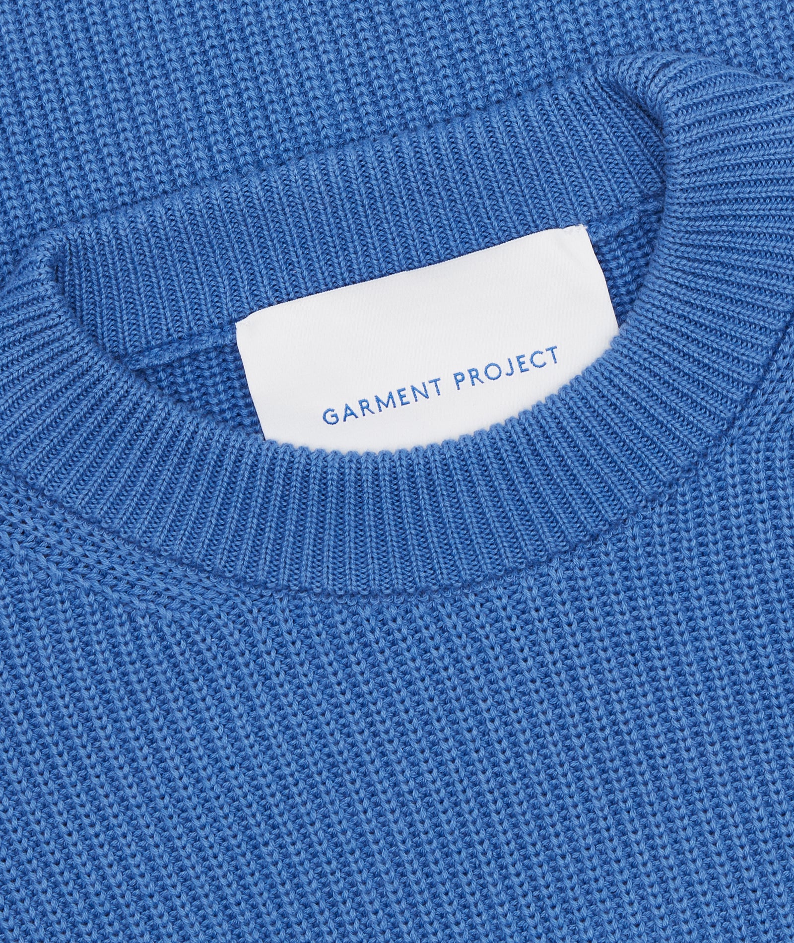 GARMENT PROJECT MAN Round Neck Knit - Blue Knit 550 Blue