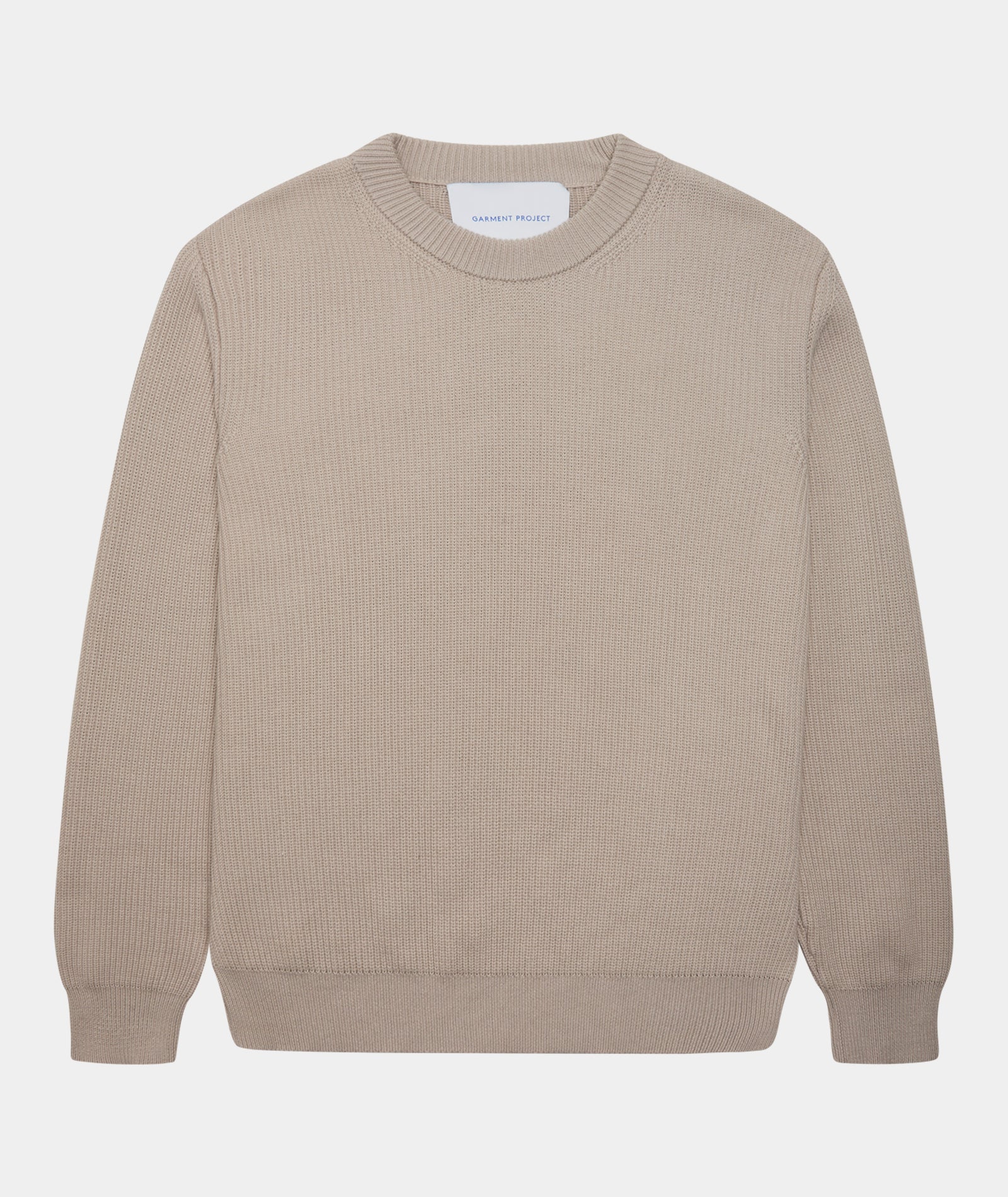 GARMENT PROJECT MAN Round Neck Knit - Light Grey Knit 410 Light Grey