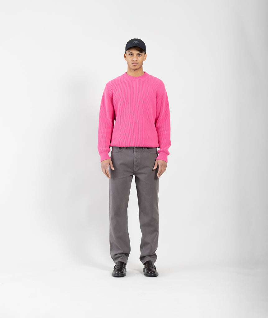 GARMENT PROJECT MAN Round Neck Knit - Pink Knit 690 Pink