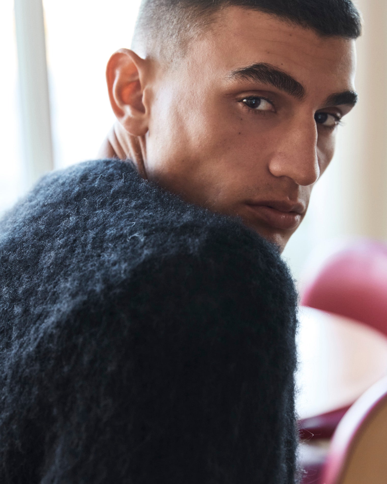 GARMENT PROJECT MAN Rowan Alpaca Knit - Black Knit 999 Black