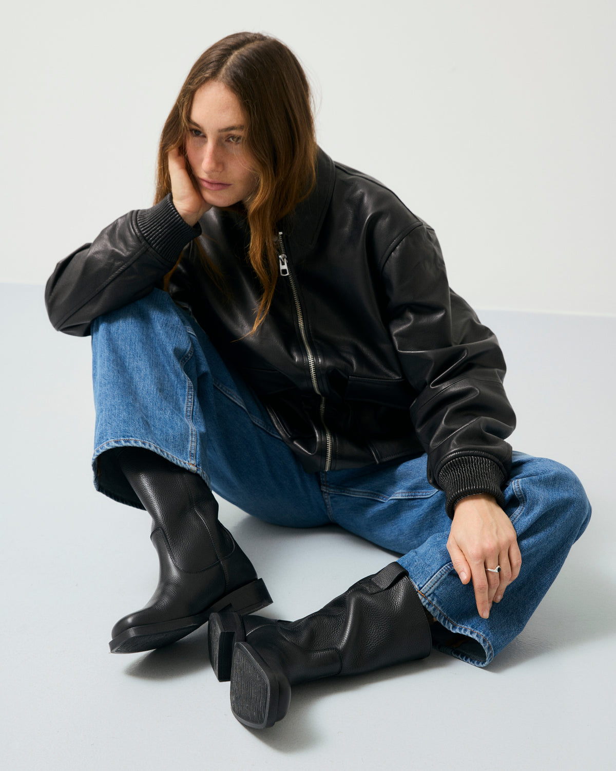 GARMENT PROJECT WMNS Tali Boot - Black Tumbled Leather Boots 999 Black