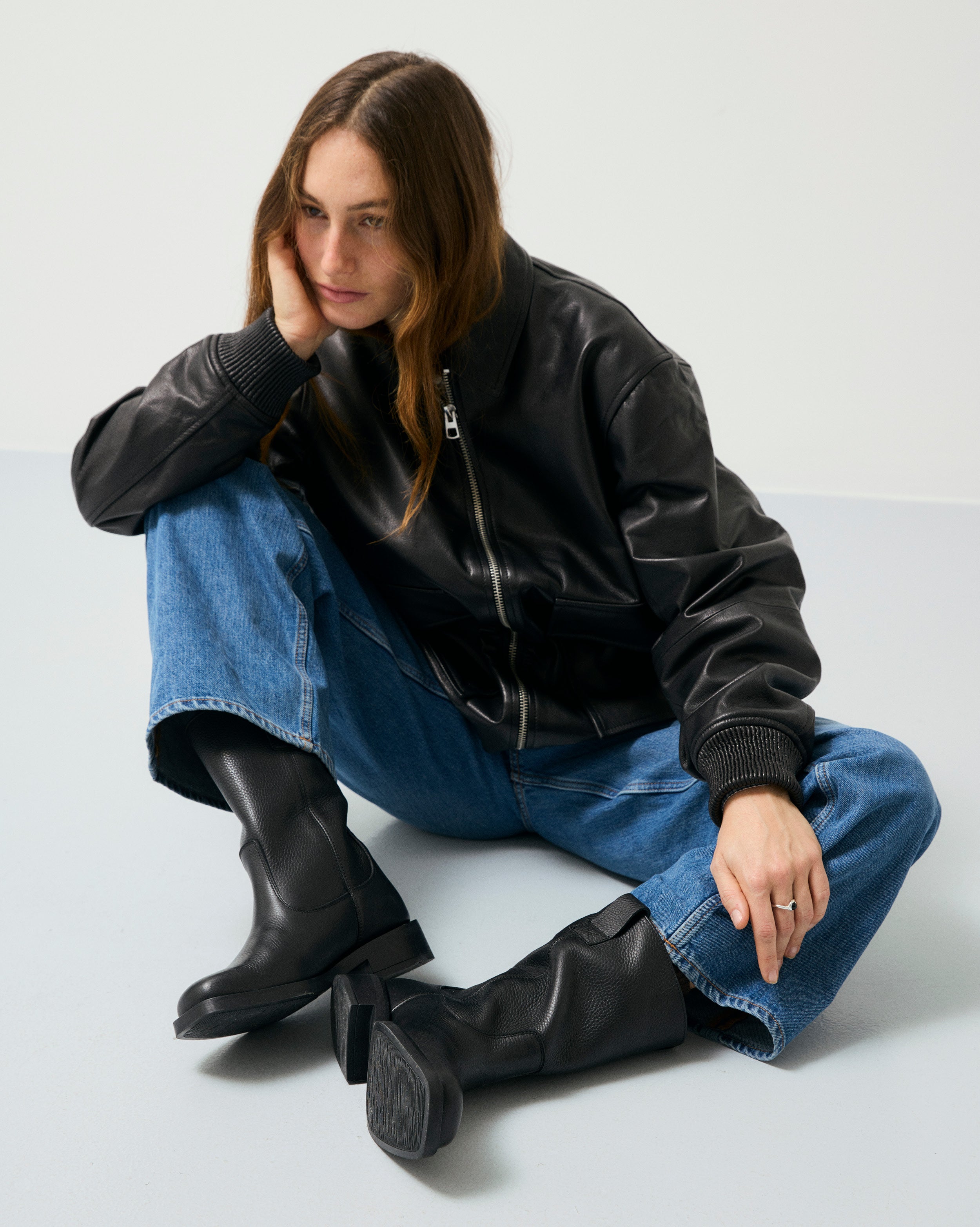 GARMENT PROJECT WMNS Tali Boot - Black Tumbled Leather Boots 999 Black