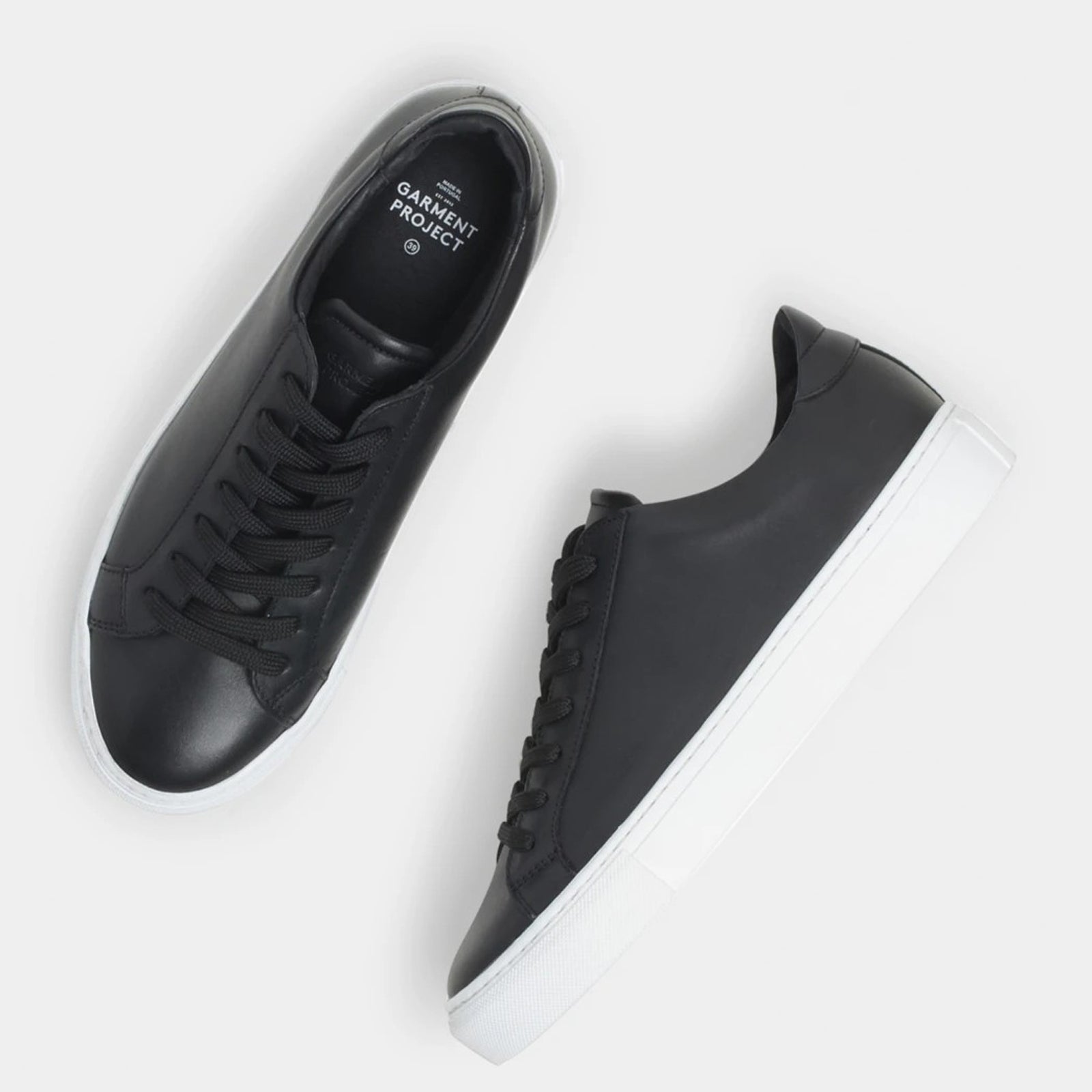 GARMENT PROJECT MAN Type - Black Leather Sneakers 999 Black