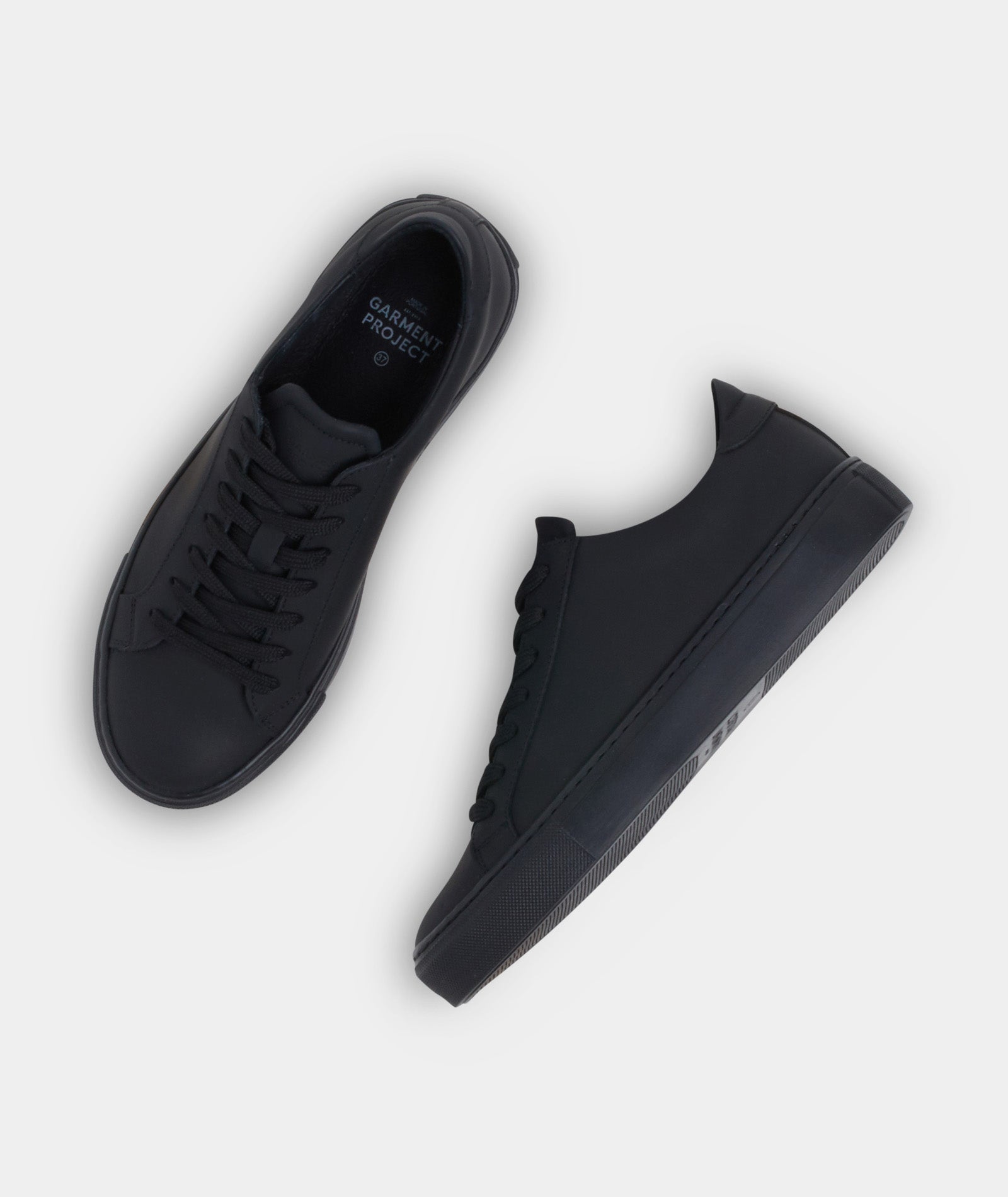 GARMENT PROJECT WMNS Type - Black Rubberised Leather Shoes 999 Black