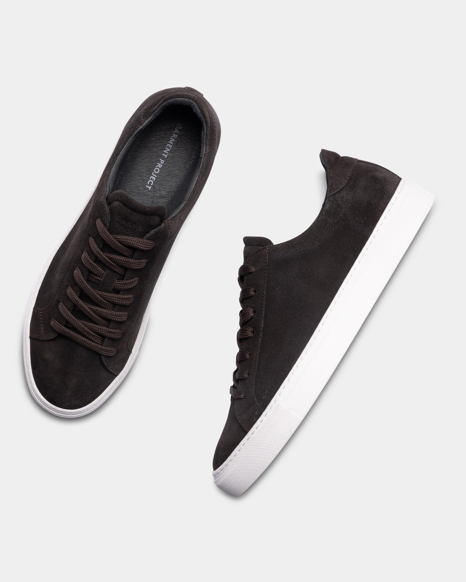 GARMENT PROJECT MAN Type - Charcoal Waxed Suede Sneakers 445 Charcoal