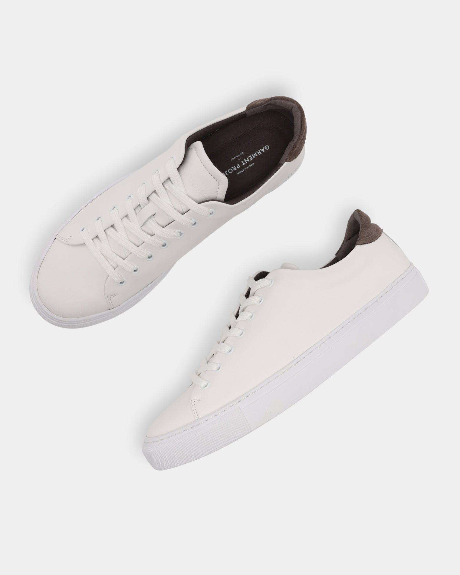 GARMENT PROJECT MAN Type ST - White/Elephant Leather Sneakers 100 White