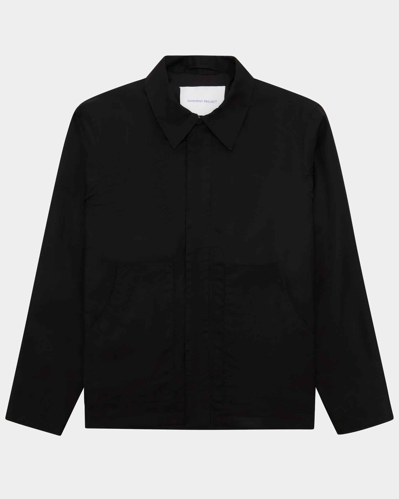 GARMENT PROJECT MAN Waxed Cotton Worker Jacket - Black Jacket 999 Black