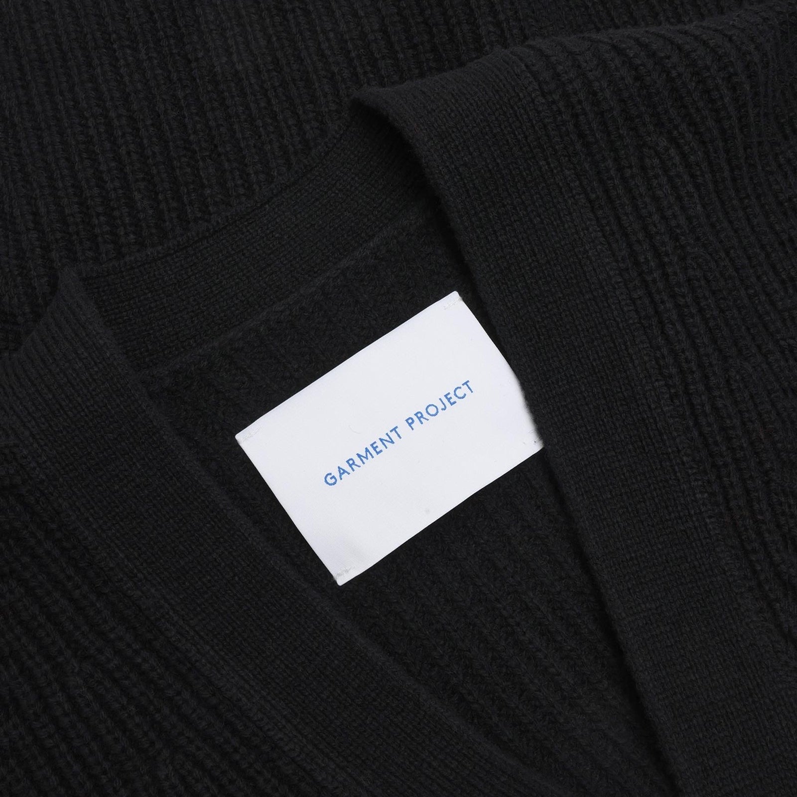 GARMENT PROJECT MAN Wool Knit Cardigan - Black Knit 999 Black