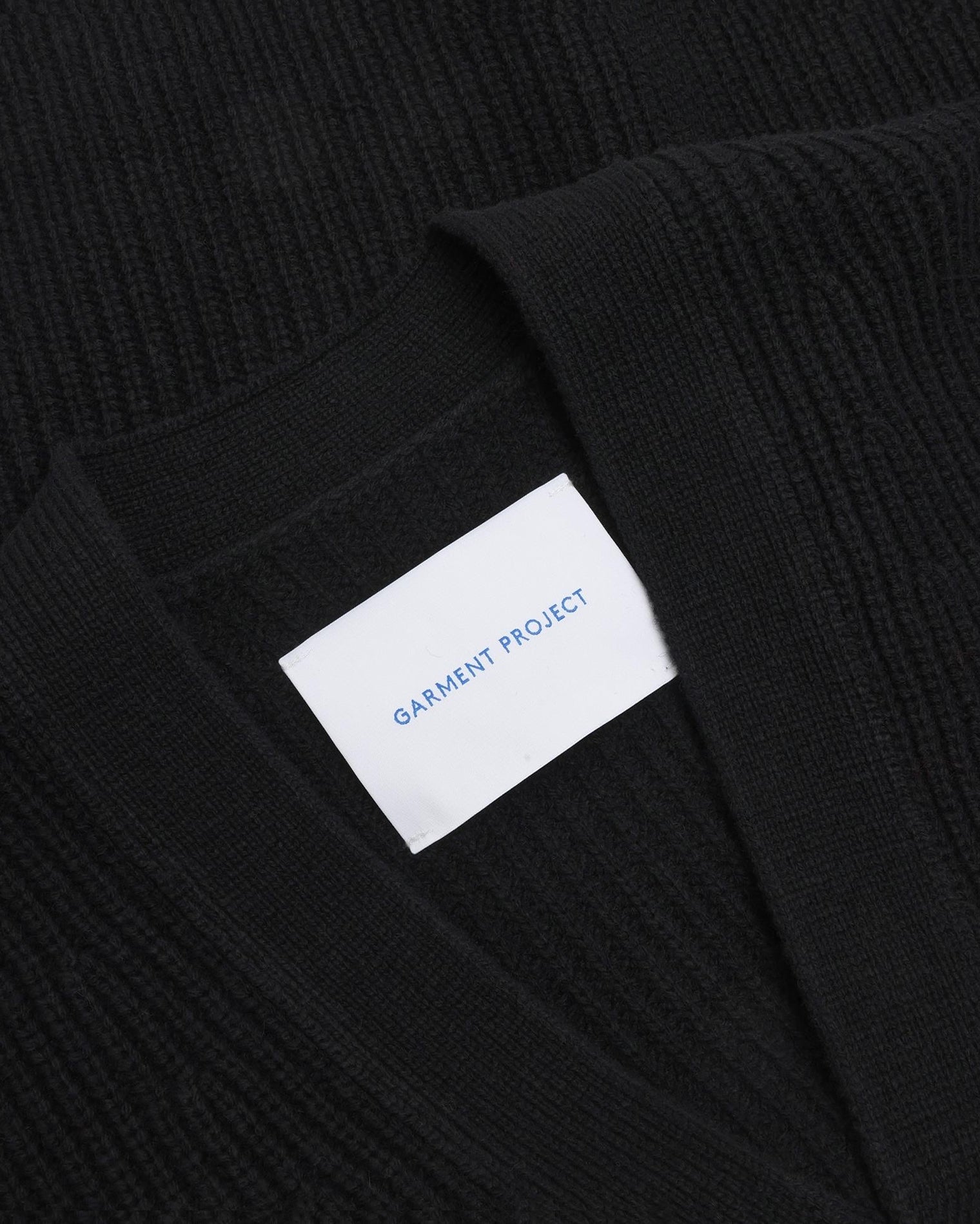 GARMENT PROJECT MAN Wool Knit Cardigan - Black Knit 999 Black