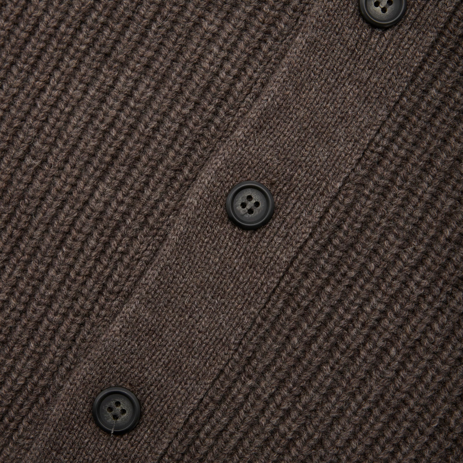 GARMENT PROJECT MAN Wool Knit Cardigan - Dark Taupe Melange Knit 140 Taupe