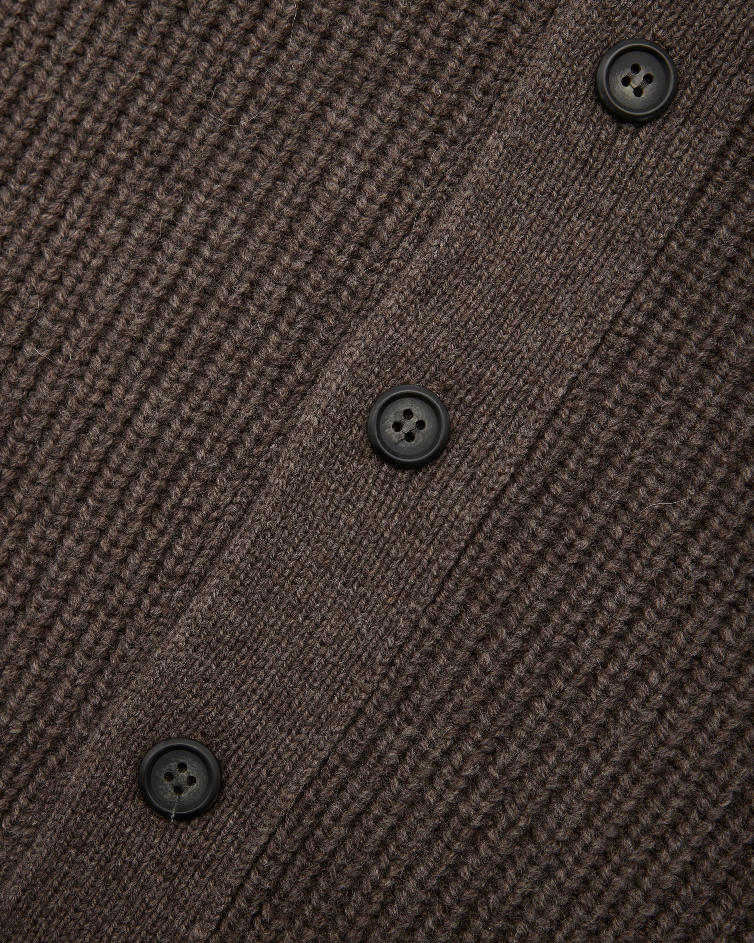 GARMENT PROJECT MAN Wool Knit Cardigan - Dark Taupe Melange Knit 140 Taupe