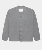 GARMENT PROJECT MAN Wool Knit Cardigan - Light Grey Melange Knit 7065 Light Grey Melange