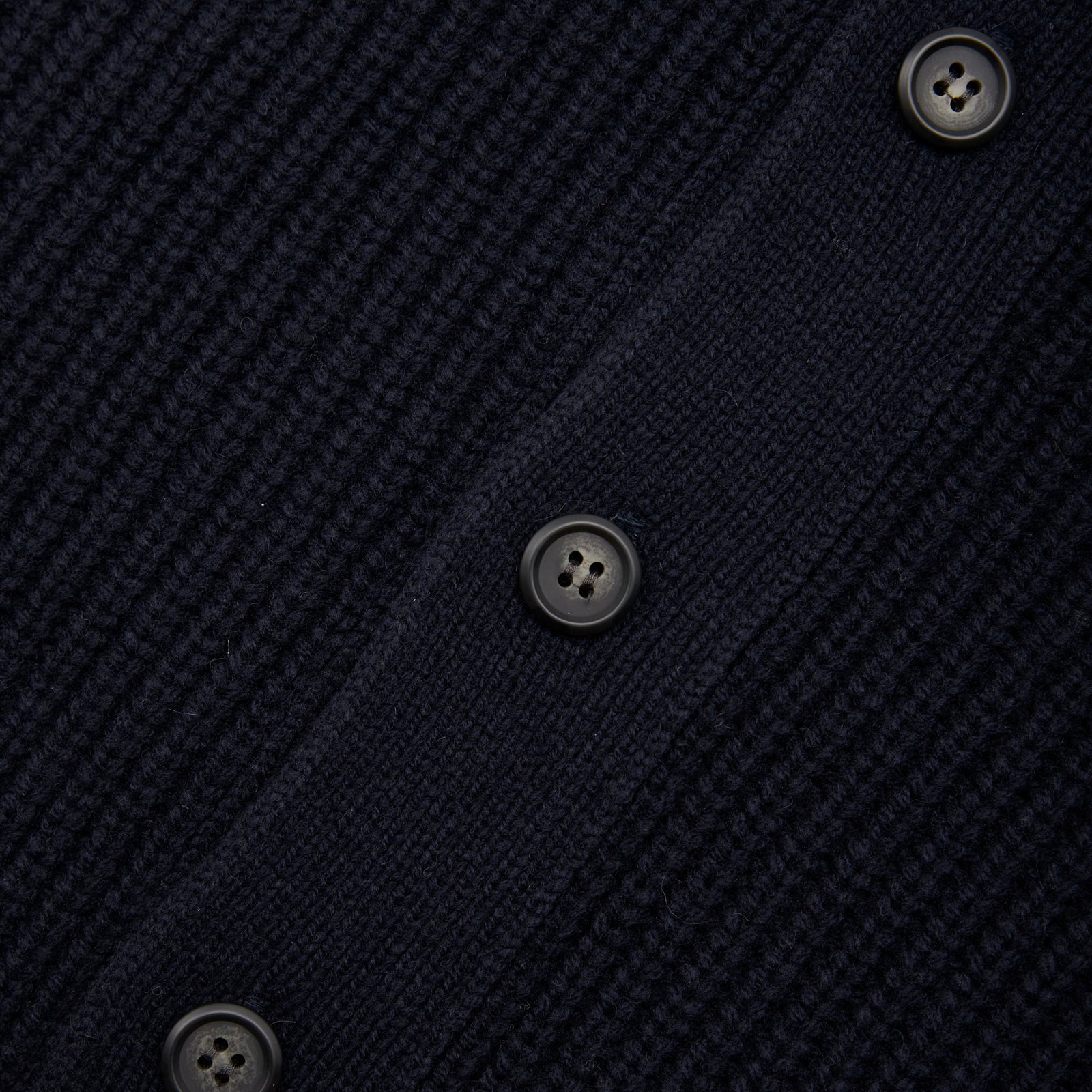 GARMENT PROJECT MAN Wool Knit Cardigan - Navy Knit 500 Navy