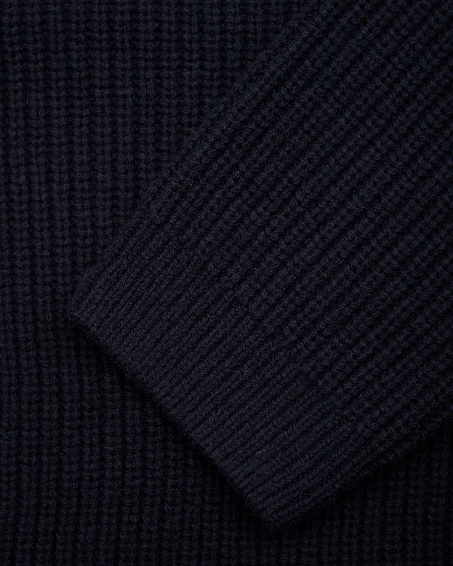 GARMENT PROJECT MAN Wool Knit Cardigan - Navy Knit 500 Navy