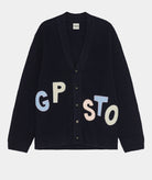 GARMENT PROJECT MAN Wool Knit Cardigan - Storm X GP Navy Knit 500 Navy