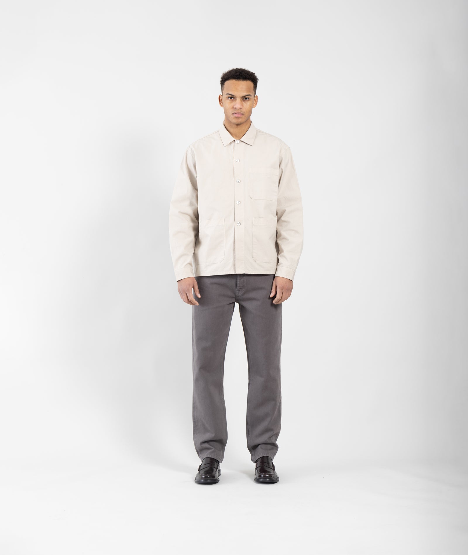 GARMENT PROJECT MAN Worker Jacket - Bone White Overshirt 111 Bone White