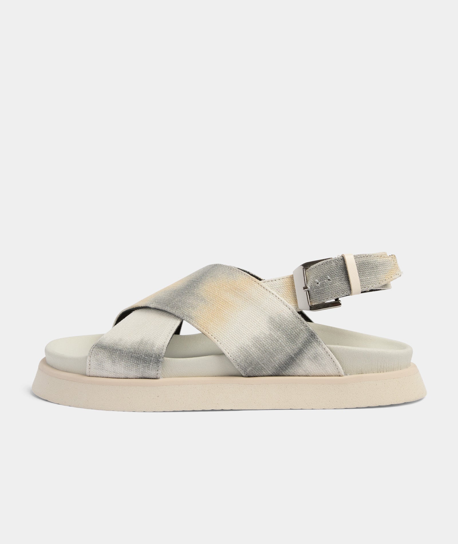 GARMENT PROJECT WMNS Yodi - Grey Tie Dye Canvas Sandals 430 Grey