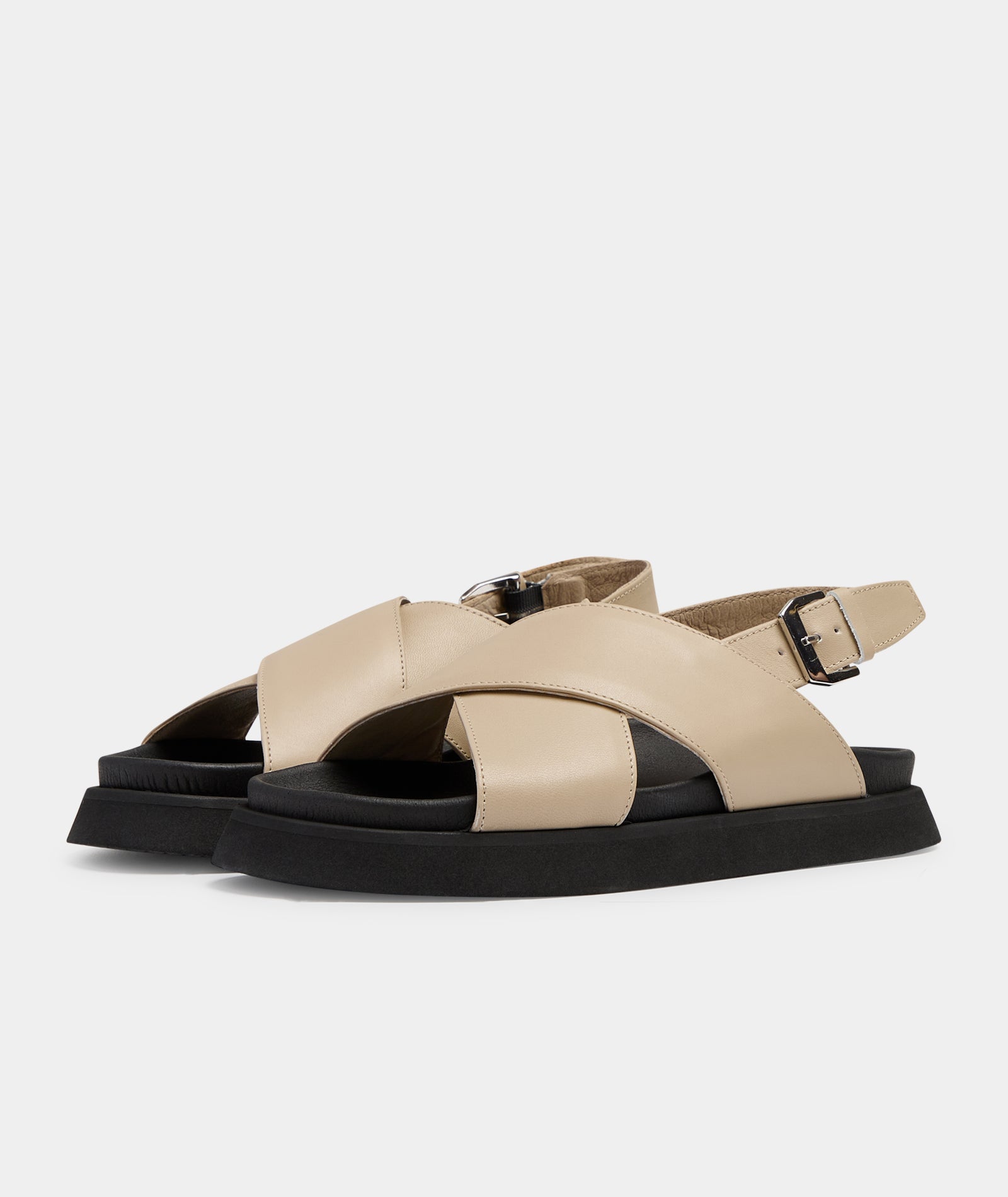 GARMENT PROJECT WMNS Yodi - Off White Leather Sandals 110 Off White