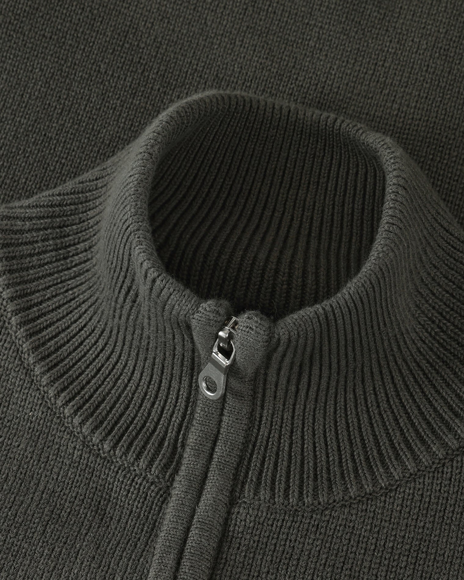 GARMENT PROJECT MAN Zipper Knit Cardigan - Bosco Knit 440 Bosco