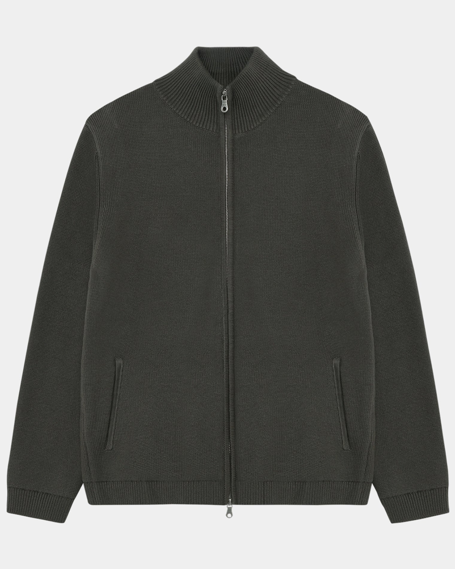 GARMENT PROJECT MAN Zipper Knit Cardigan - Bosco Knit 440 Bosco