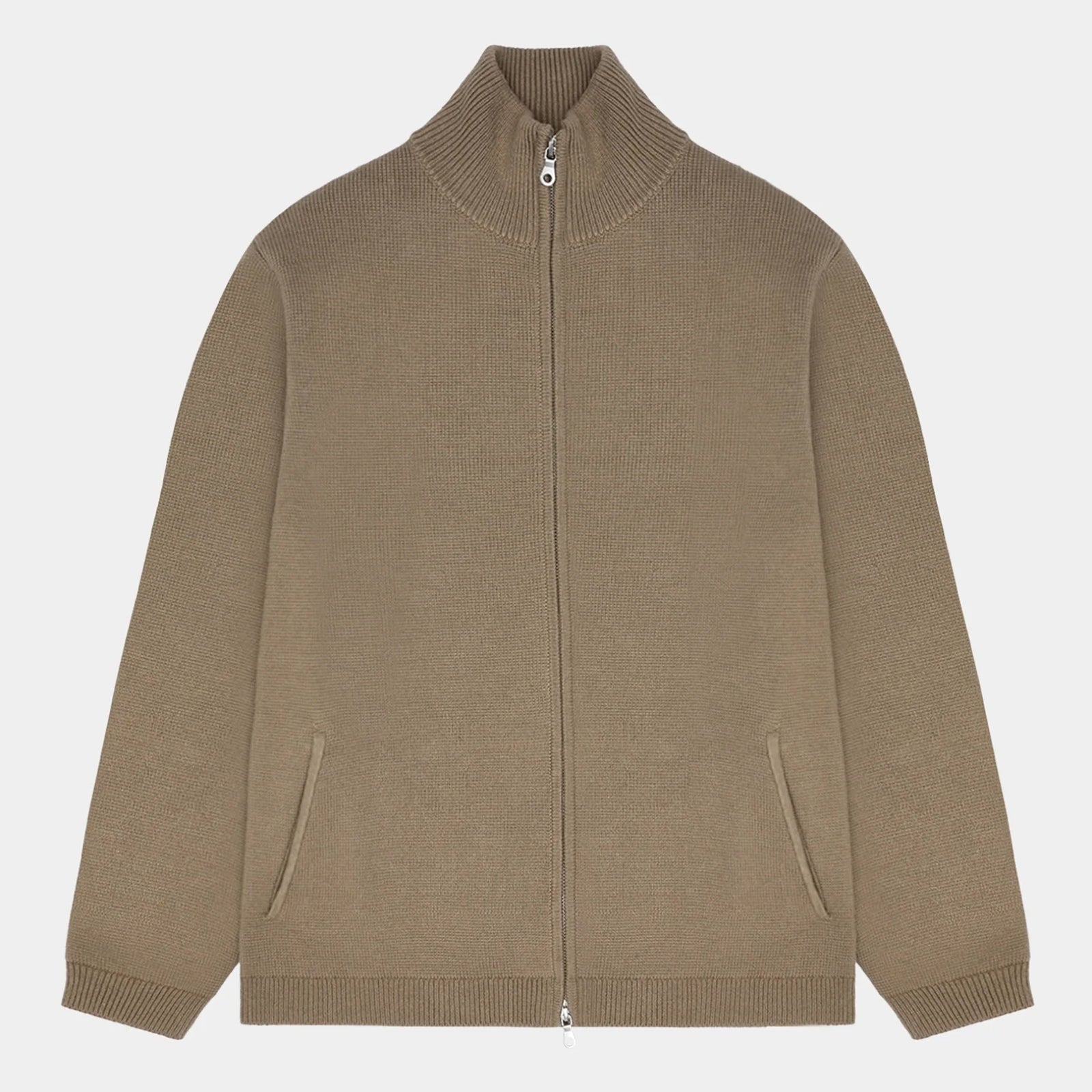 GARMENT PROJECT MAN Zipper Knit Cardigan - Moss Knit 175 Moss