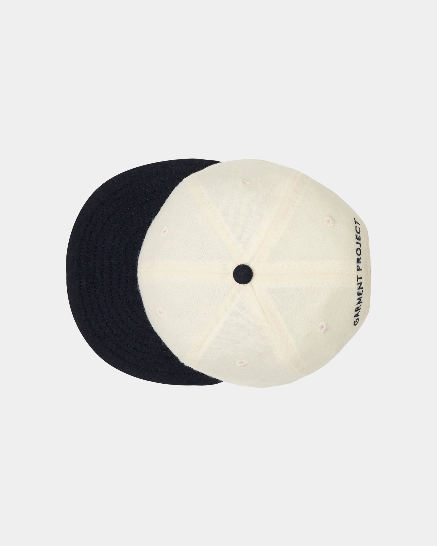 GARMENT PROJECT MAN GP x EBBETS FIELD FLANNELS - Creme/Navy Wool Cap 109 Creme