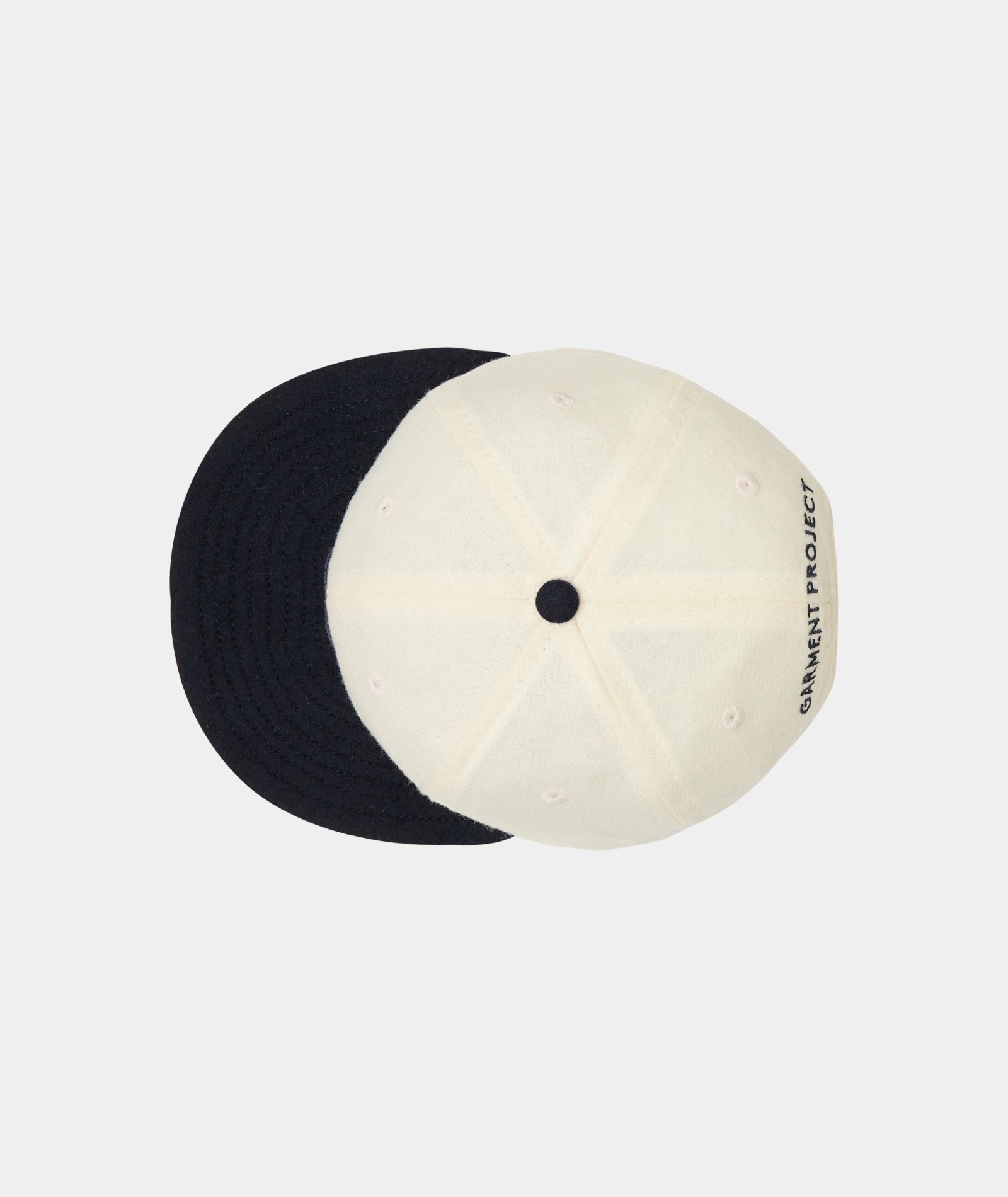 GARMENT PROJECT MAN GP x EBBETS FIELD FLANNELS - Creme/Navy Wool Cap 109 Creme