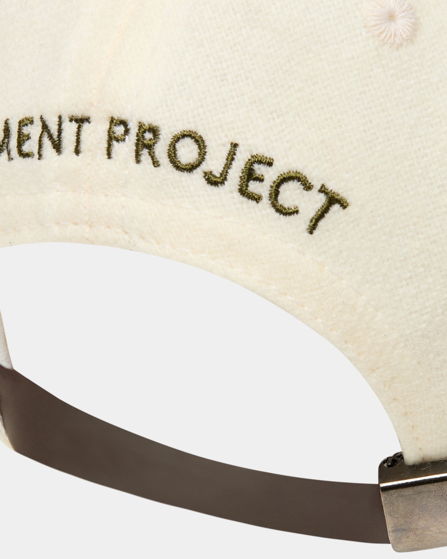 GARMENT PROJECT MAN GP x EBBETS FIELD FLANNELS - Creme/Olive Wool Cap 109 Creme