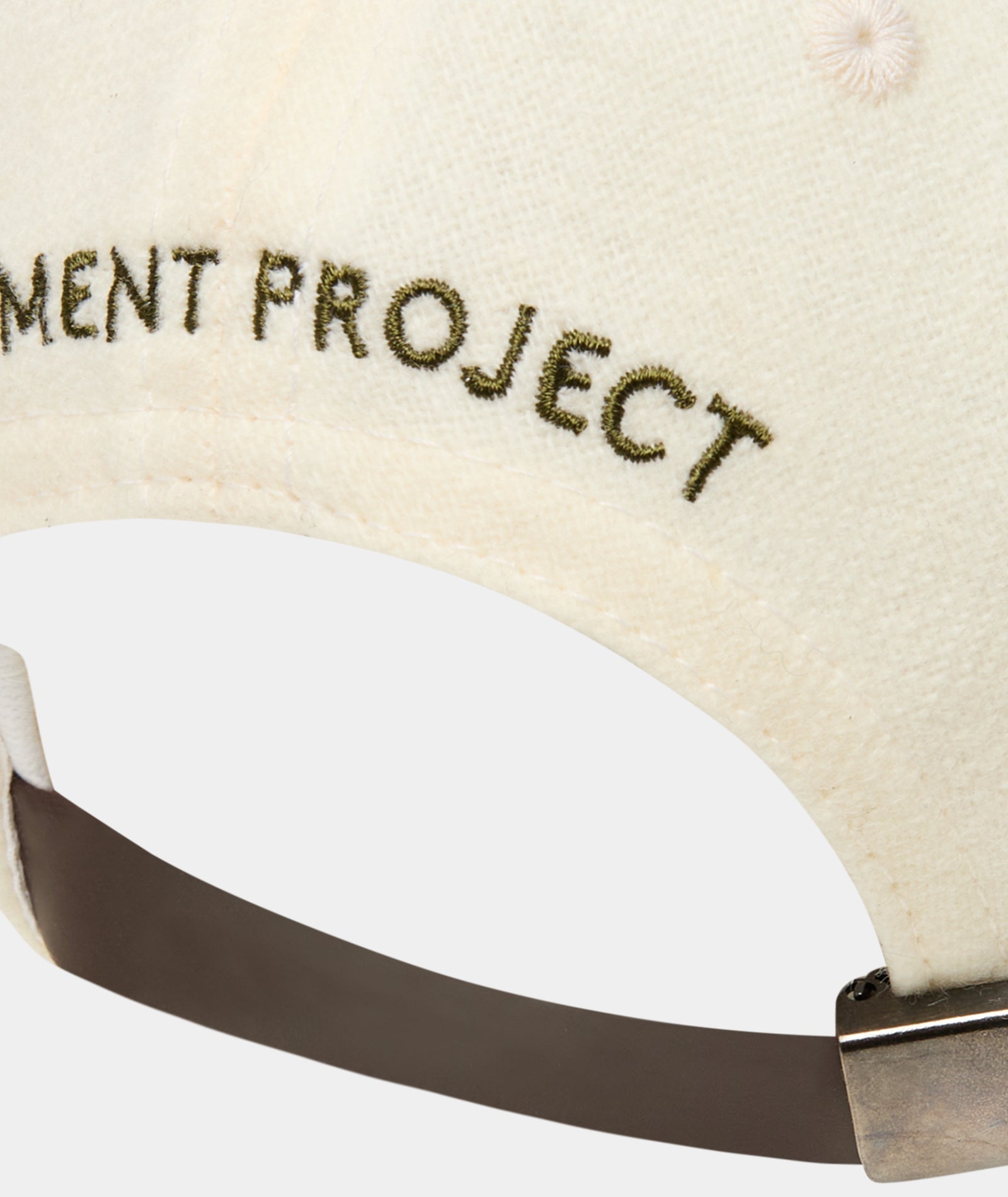 GARMENT PROJECT MAN GP x EBBETS FIELD FLANNELS - Creme/Olive Wool Cap 109 Creme