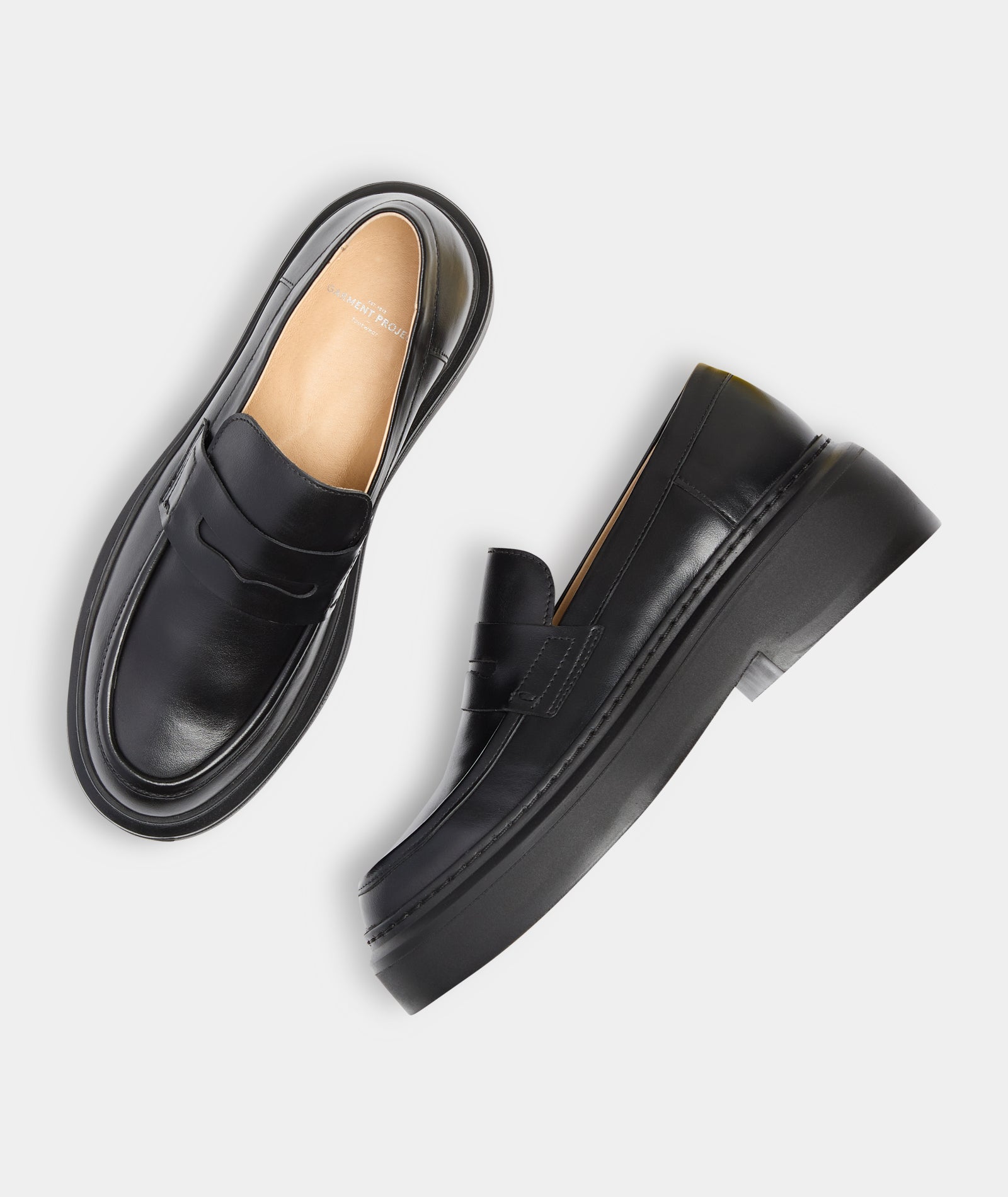 GARMENT PROJECT WMNS June Loafer - Black Leather / Black Sole Loafer 999 Black