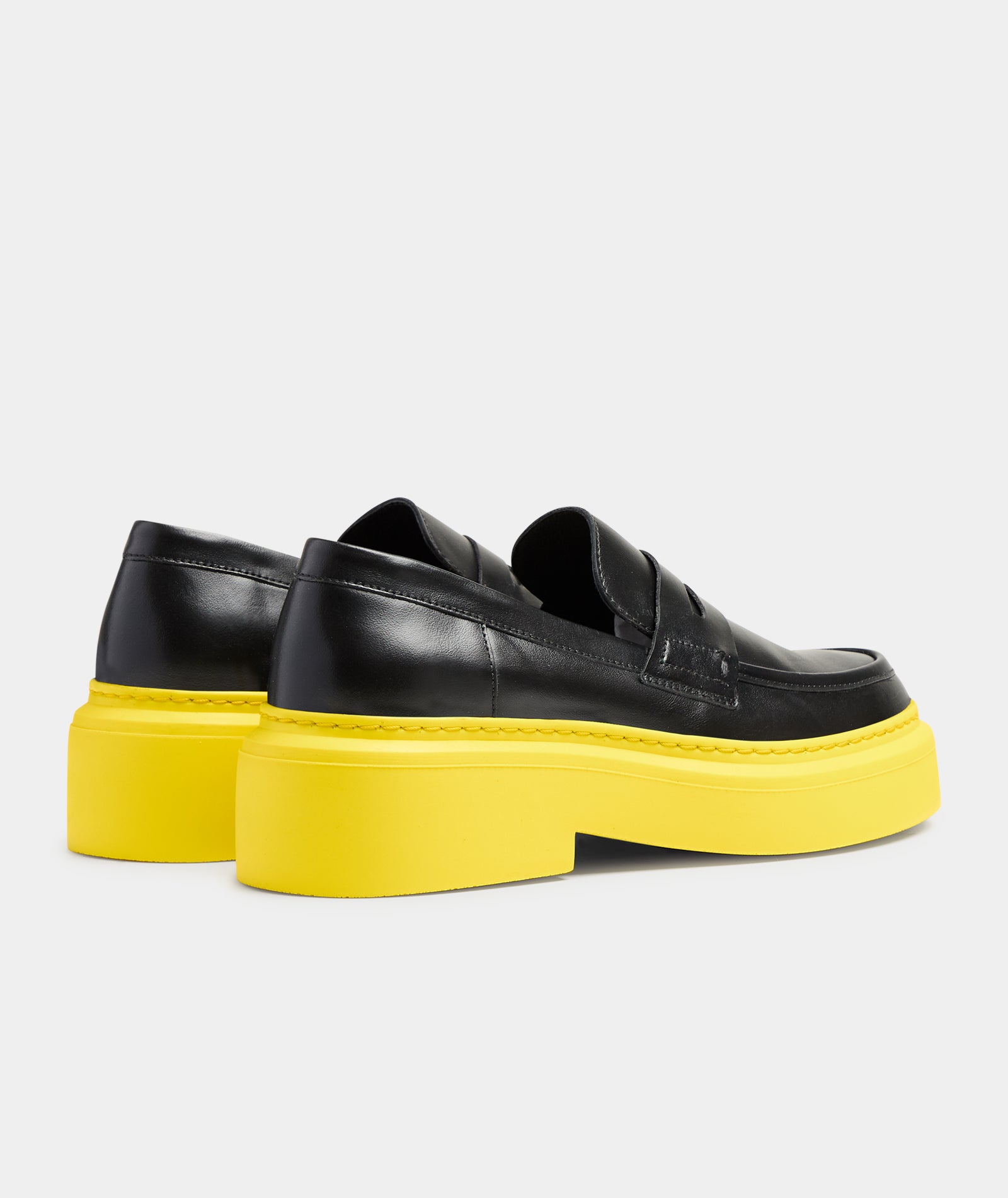 GARMENT PROJECT WMNS June Loafer - Black Leather / Yellow Sole Shoes 999 Black