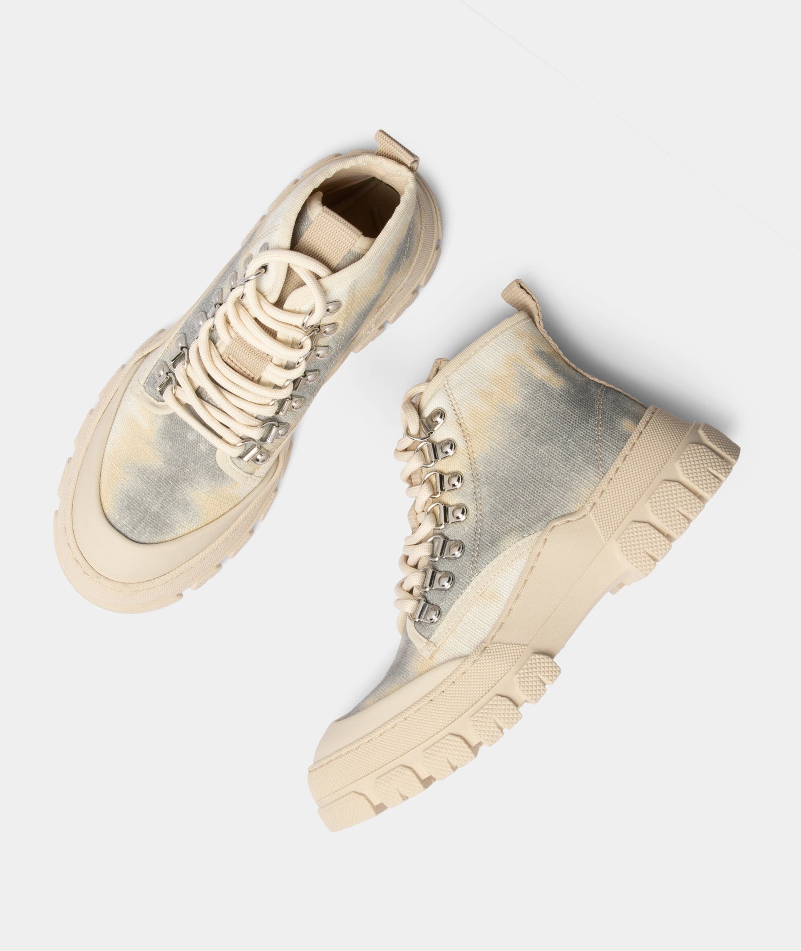 GARMENT PROJECT WMNS Twig High - Grey Tie Dye Canvas Boots 430 Grey