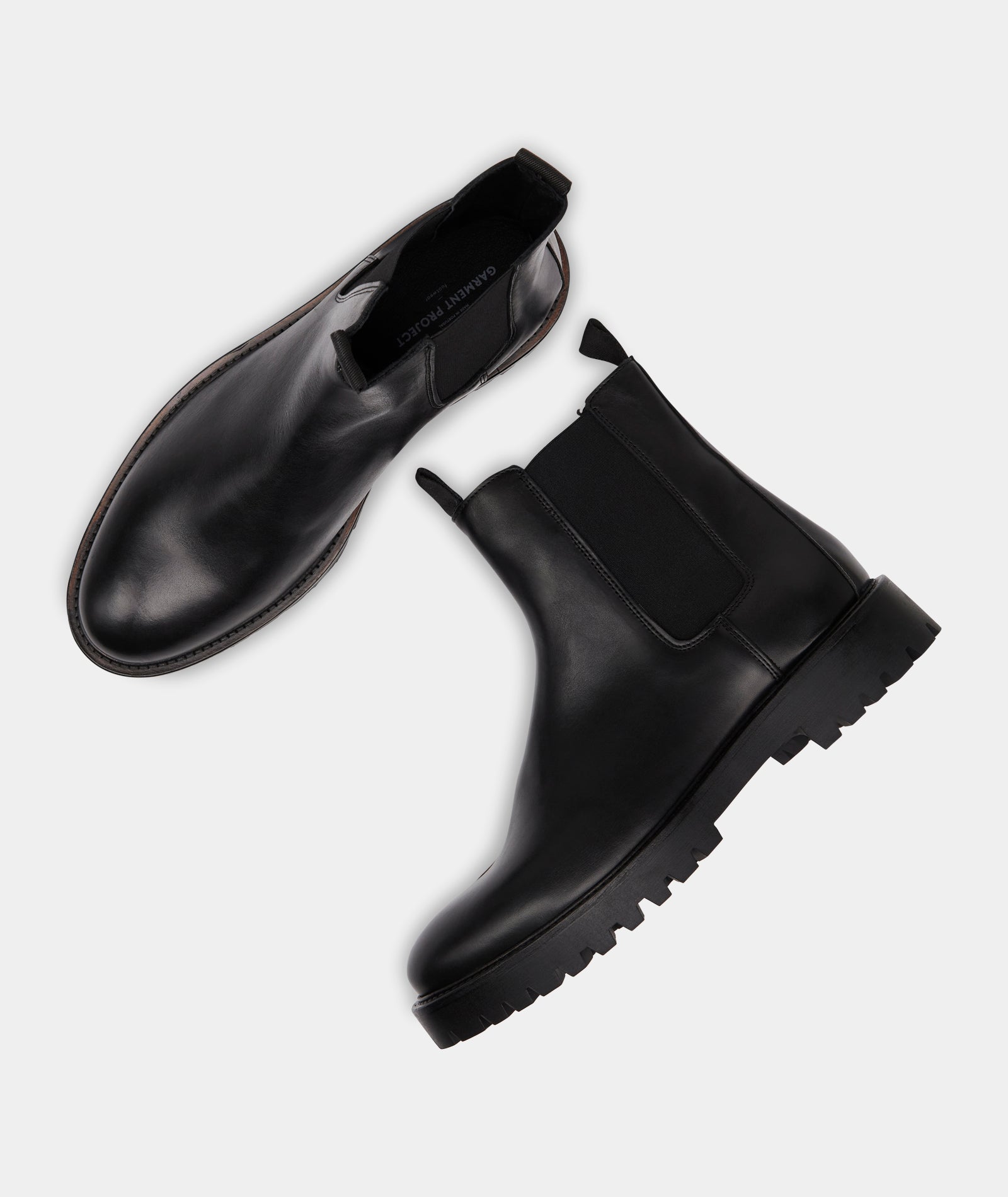 GARMENT PROJECT MAN Aaron Chelsea - Black Leather Shoes 999 Black