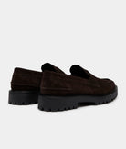 GARMENT PROJECT MAN Aaron Penny Loafer - Brown Suede Shoes 800 Brown