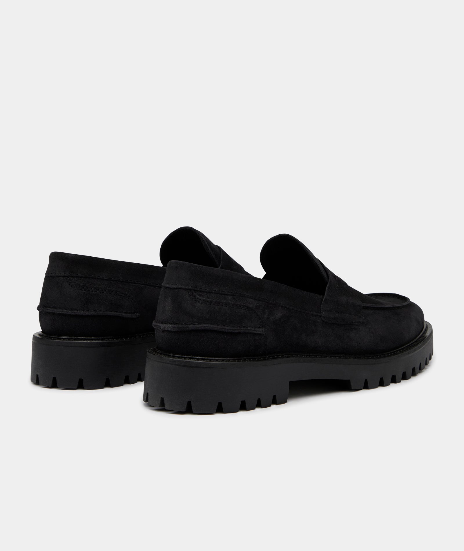 GARMENT PROJECT MAN Aaron Penny Loafer - Black Suede Loafer 999 Black