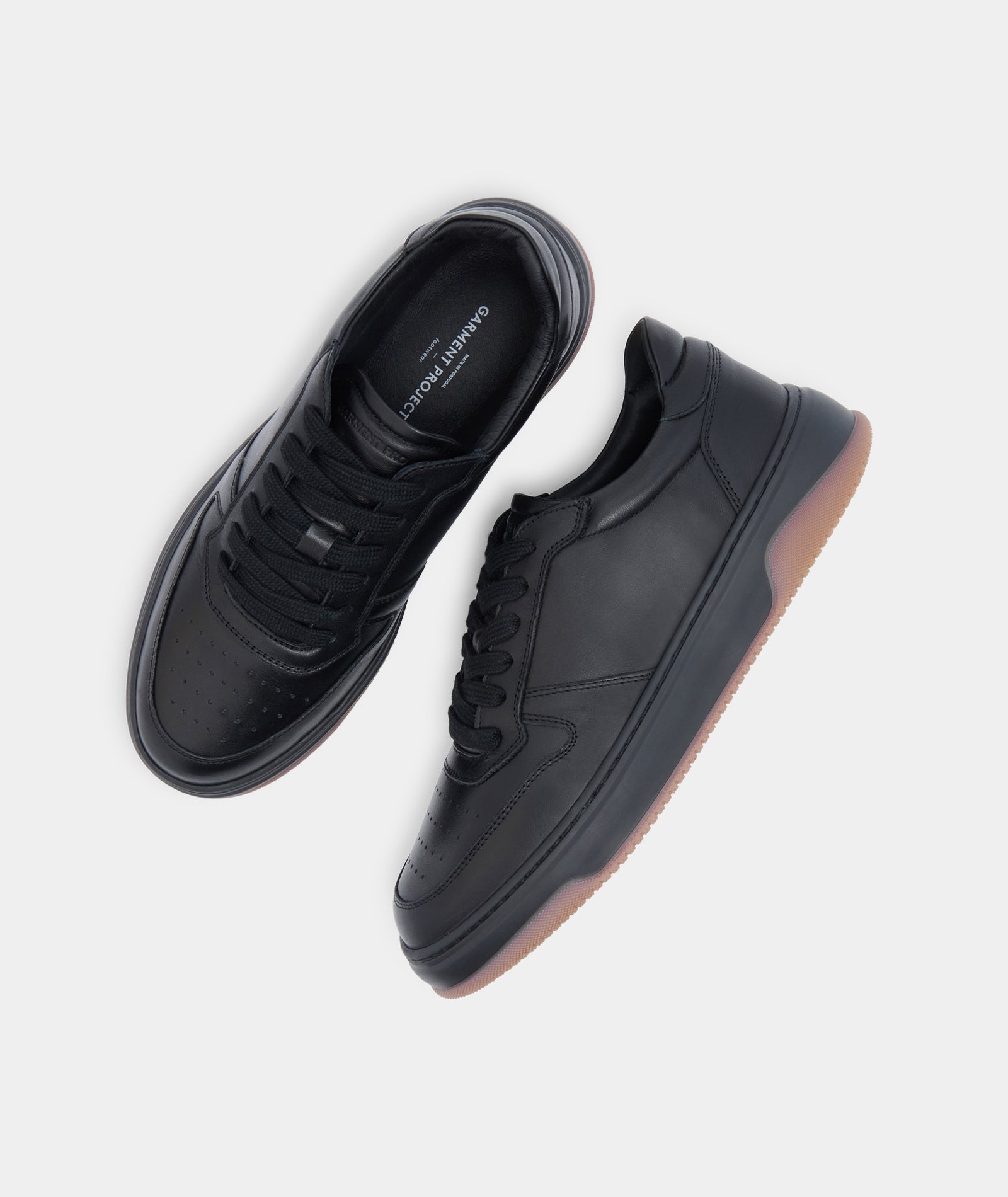 GARMENT PROJECT MAN Ace - Black Leather Sneakers 999 Black