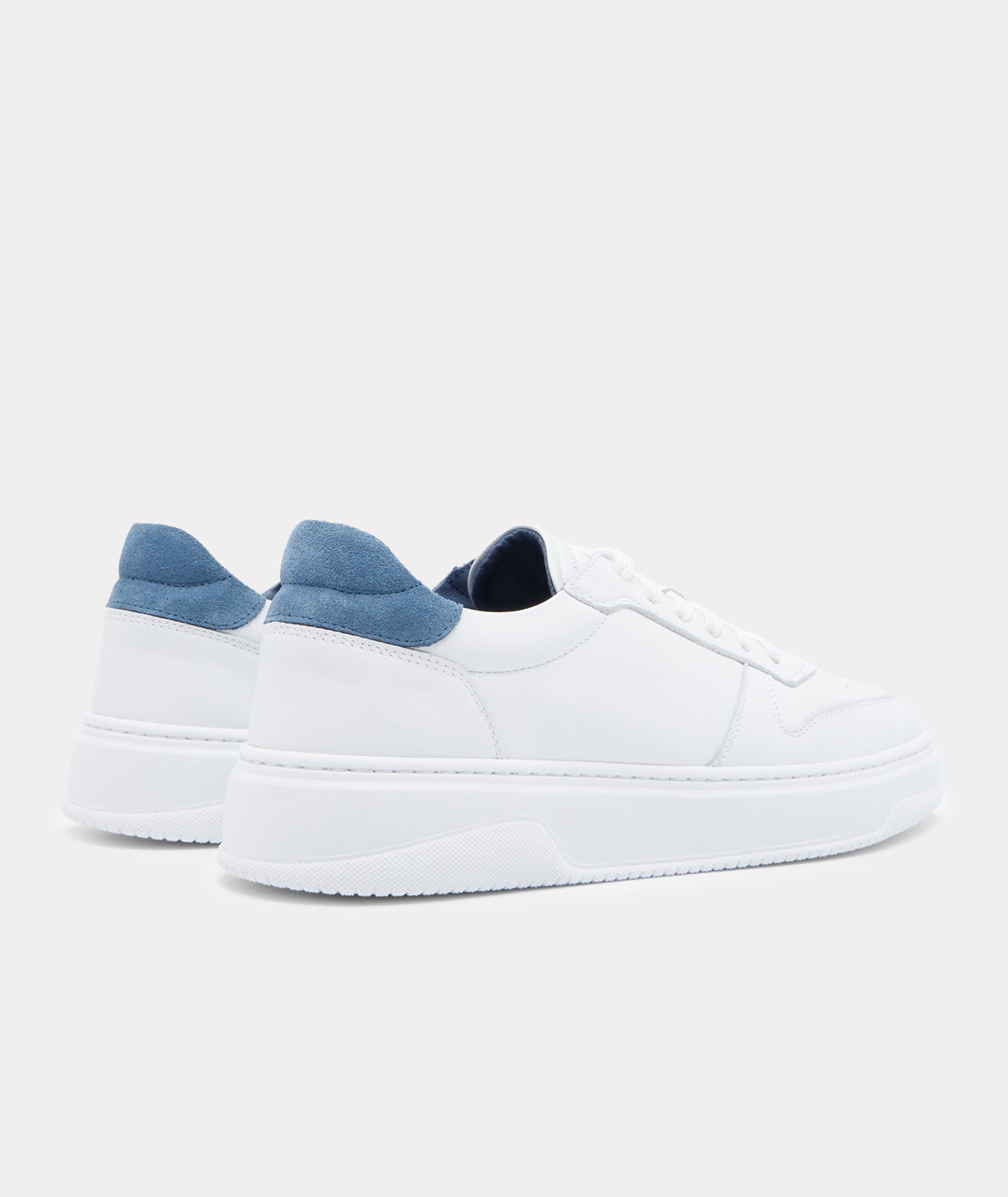 GARMENT PROJECT MAN Ace - White/Blue Leather Shoes 550 Blue