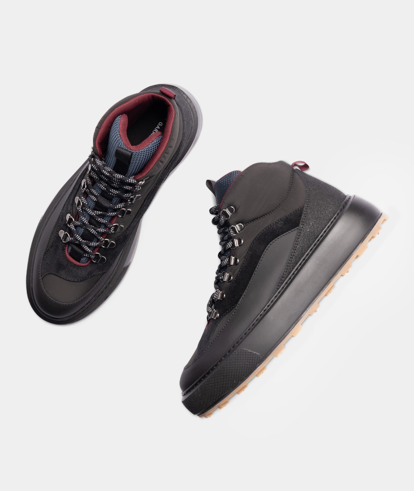 GARMENT PROJECT MAN Alaska Mid - Black/Bordeaux Nylon Shoes 999 Black