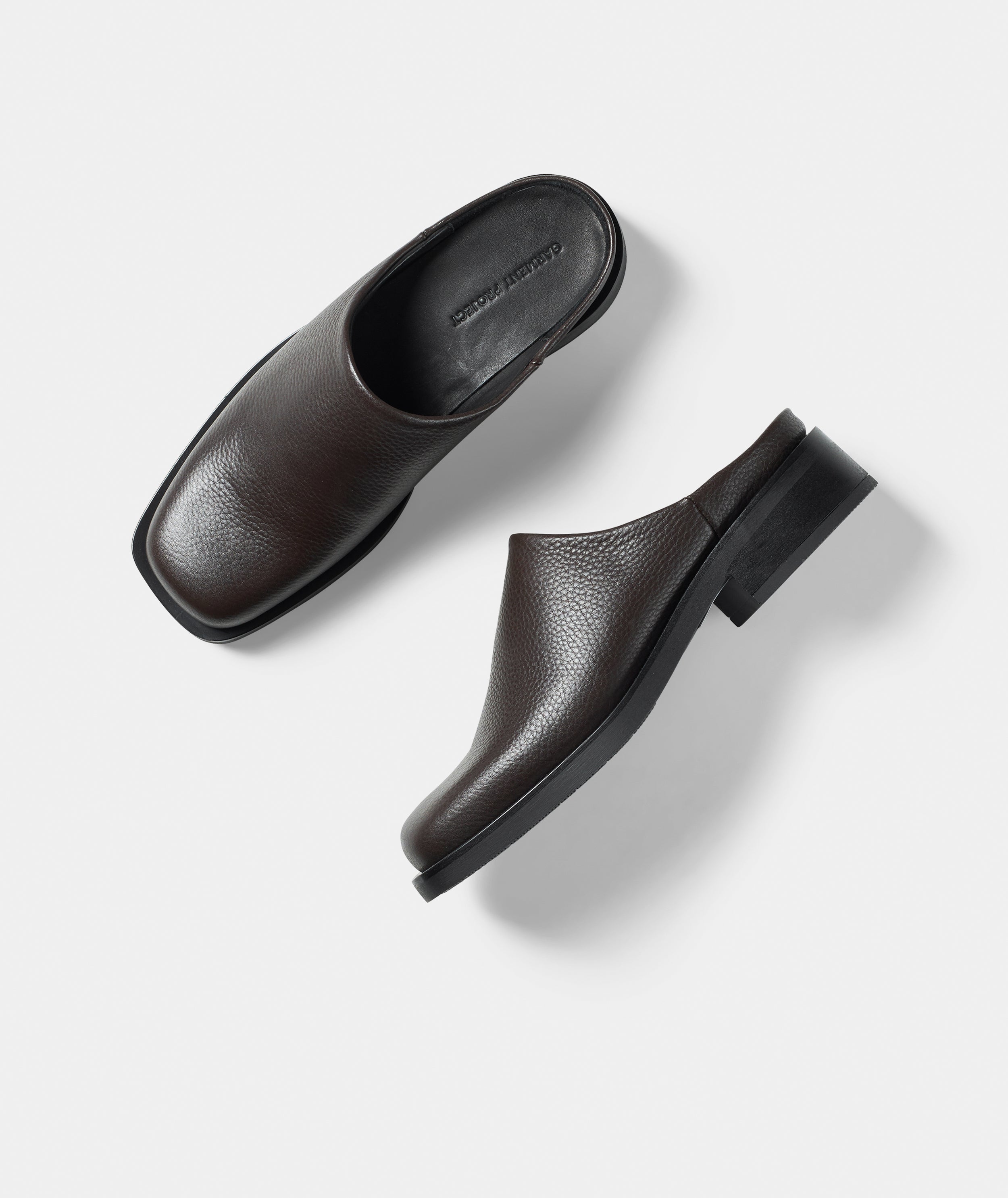 GARMENT PROJECT WMNS Alex Mule - Brown Tumbled Leather Mules 800 Brown