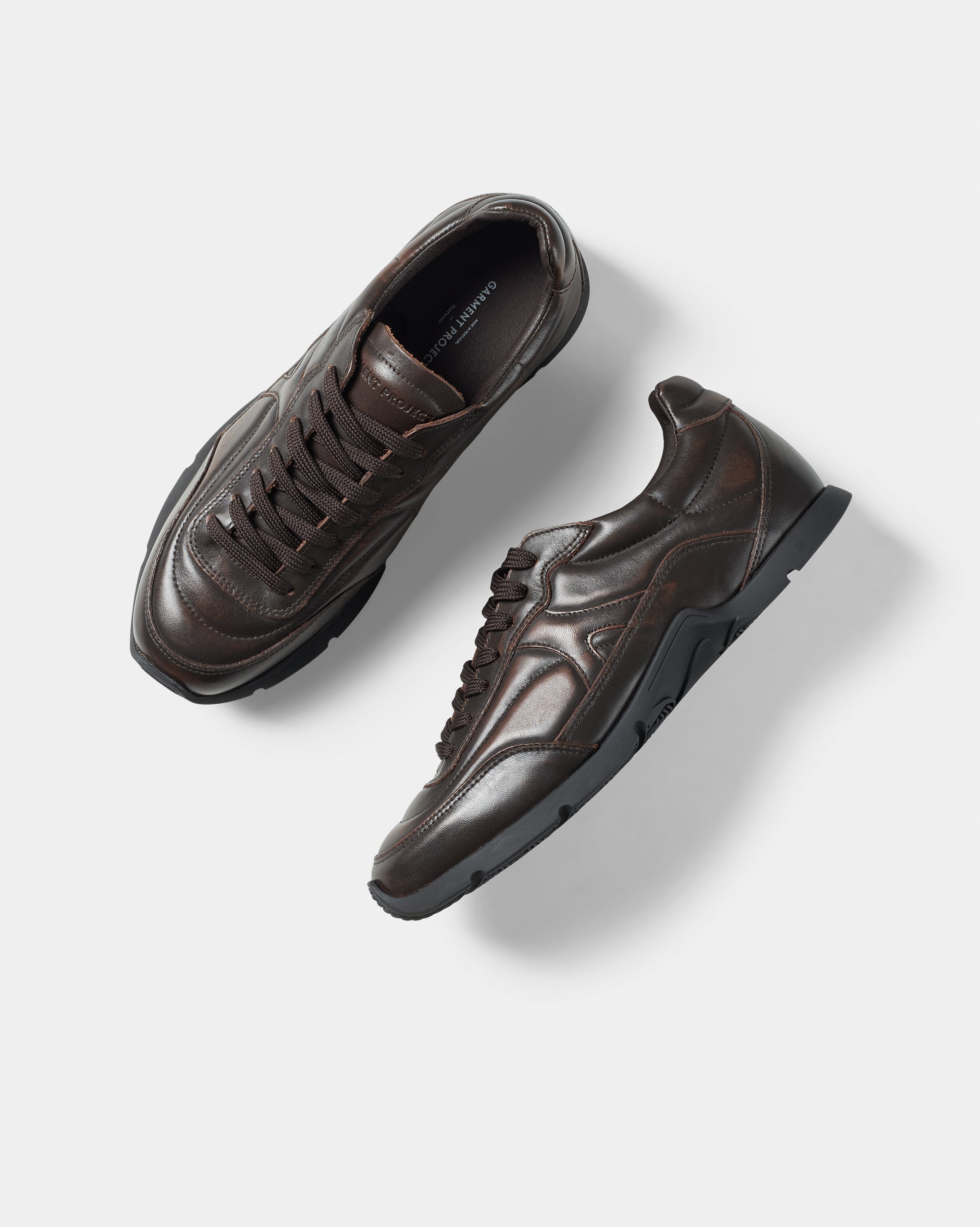 GARMENT PROJECT MAN Ari - Brown Vintage Leather Sneakers 800 Brown